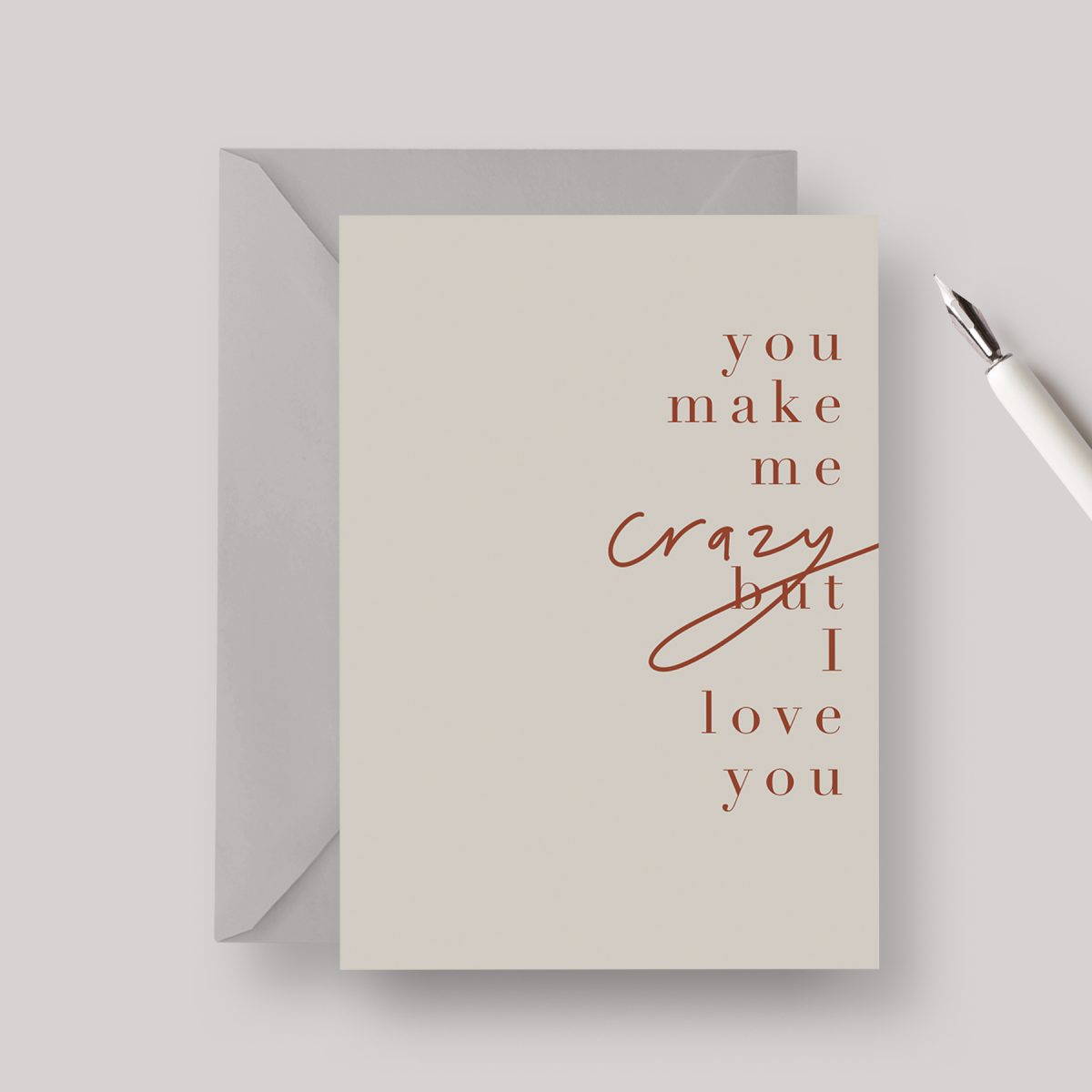 Crazy Love Valentine Card