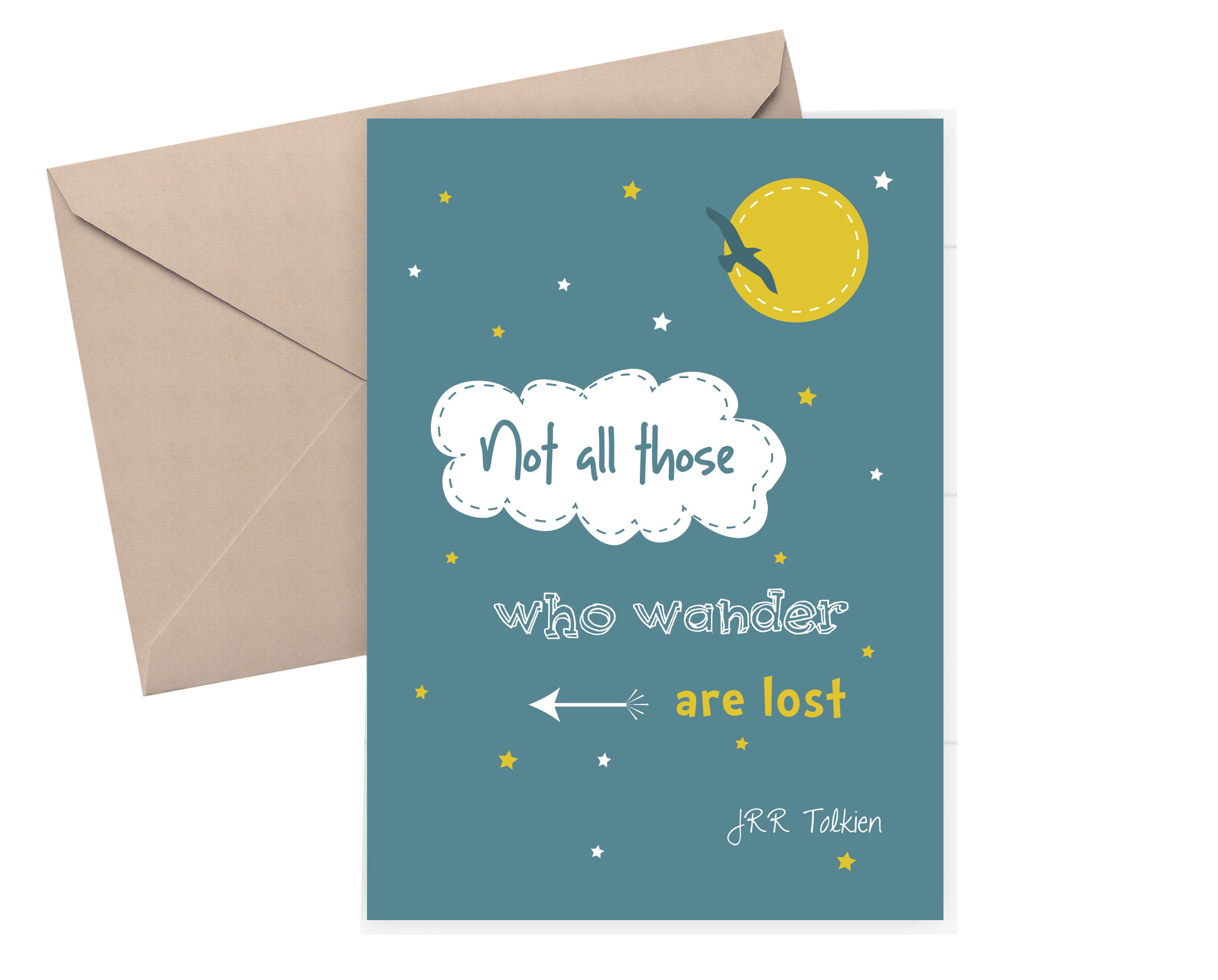 Not all those who wander are lost - Farewell card