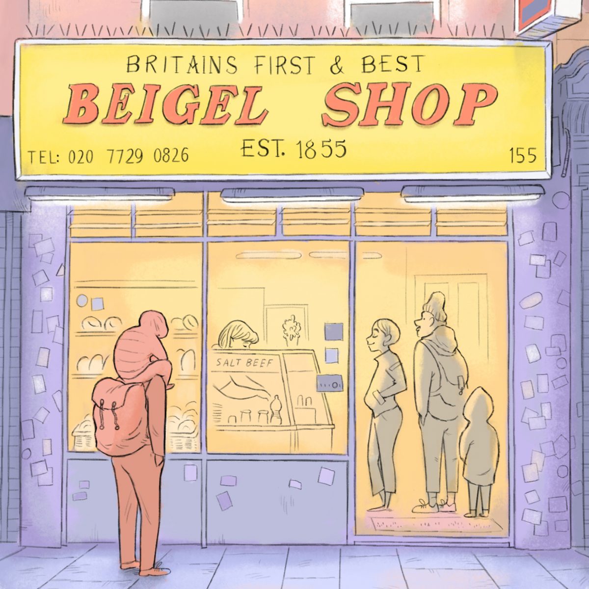 Beigel Shop Brick Lane, London Artwork, signed print