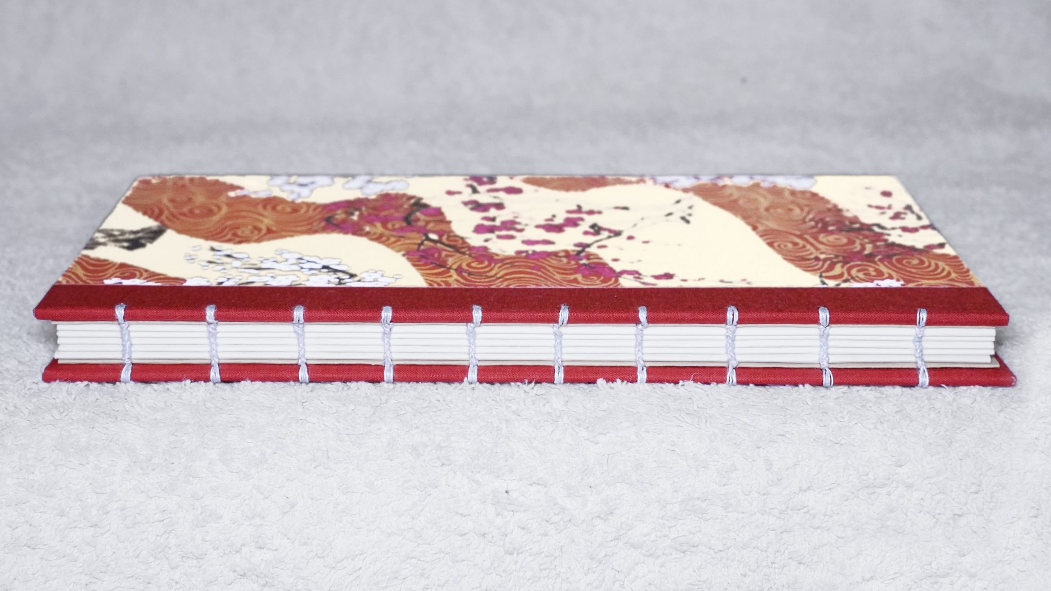 Bespoke A5 Handstitched - Handbound Notebook with recycled papers