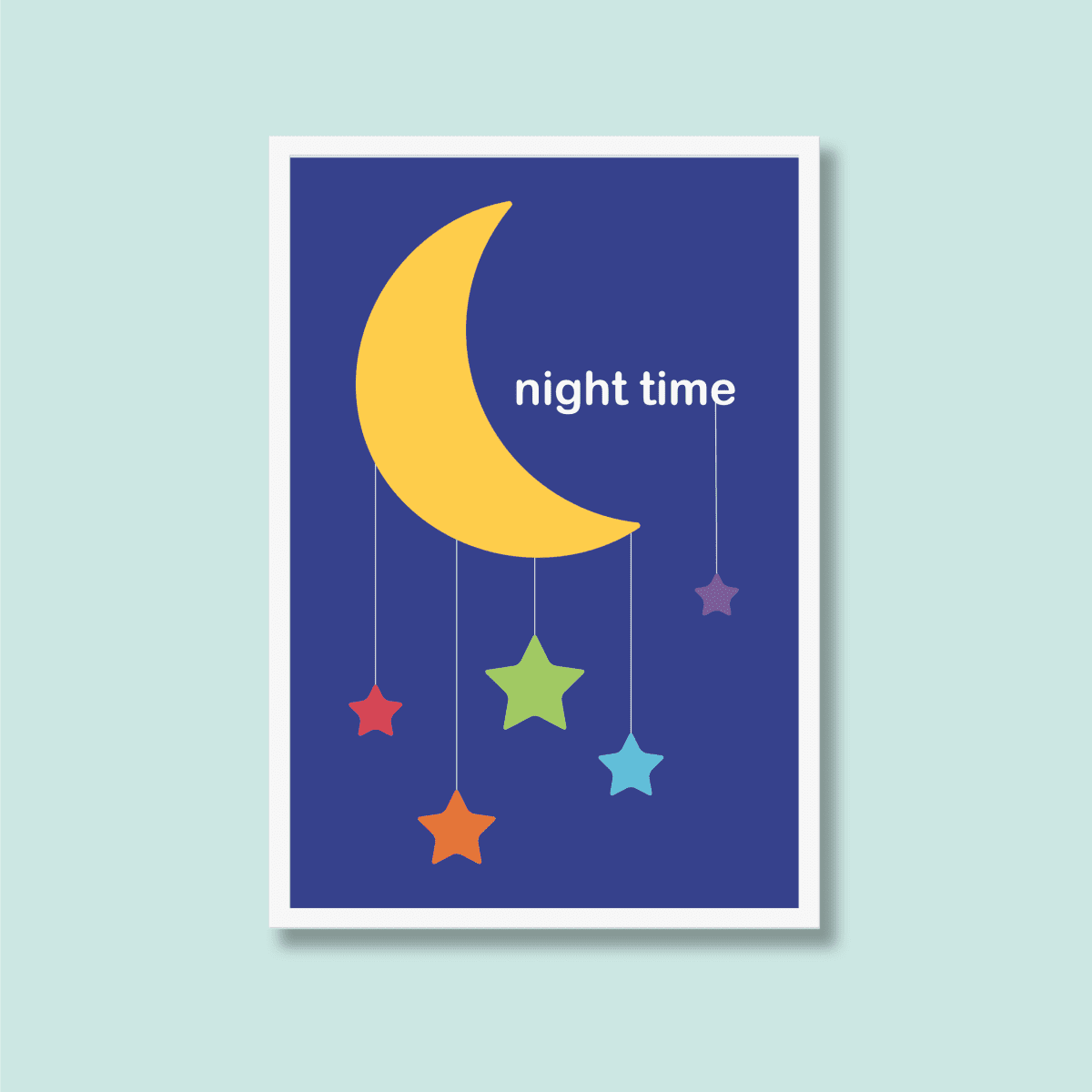 Night Time - kids art print
