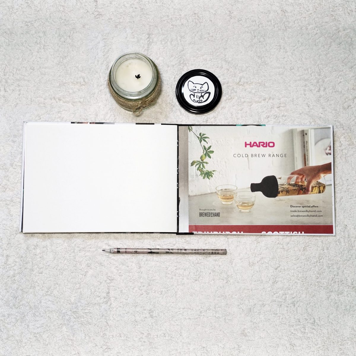Upcycled Notebook from Coffee Industry Waste - A5 Landscape - Sketchbook