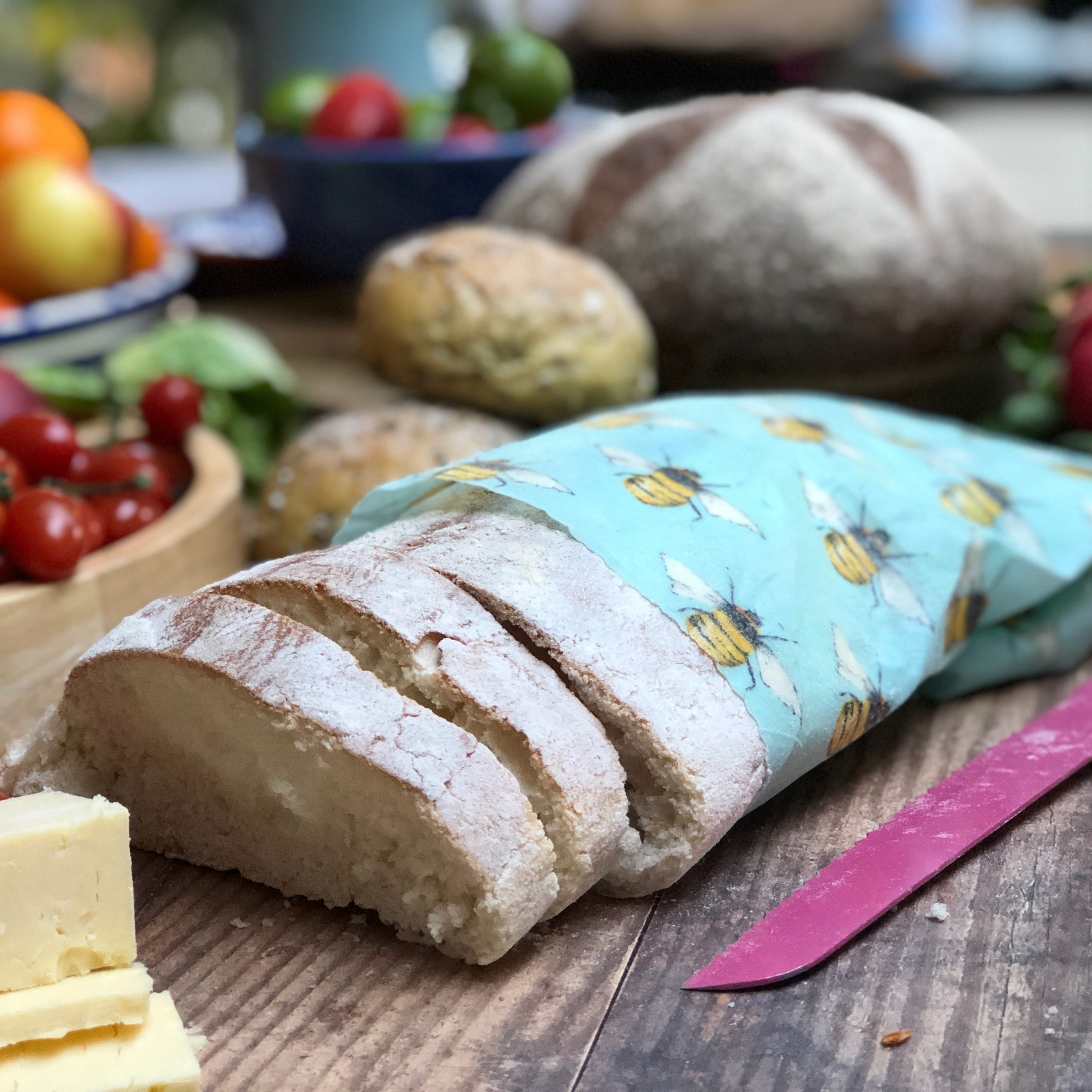 Bees Wax Bread Bag Flowers