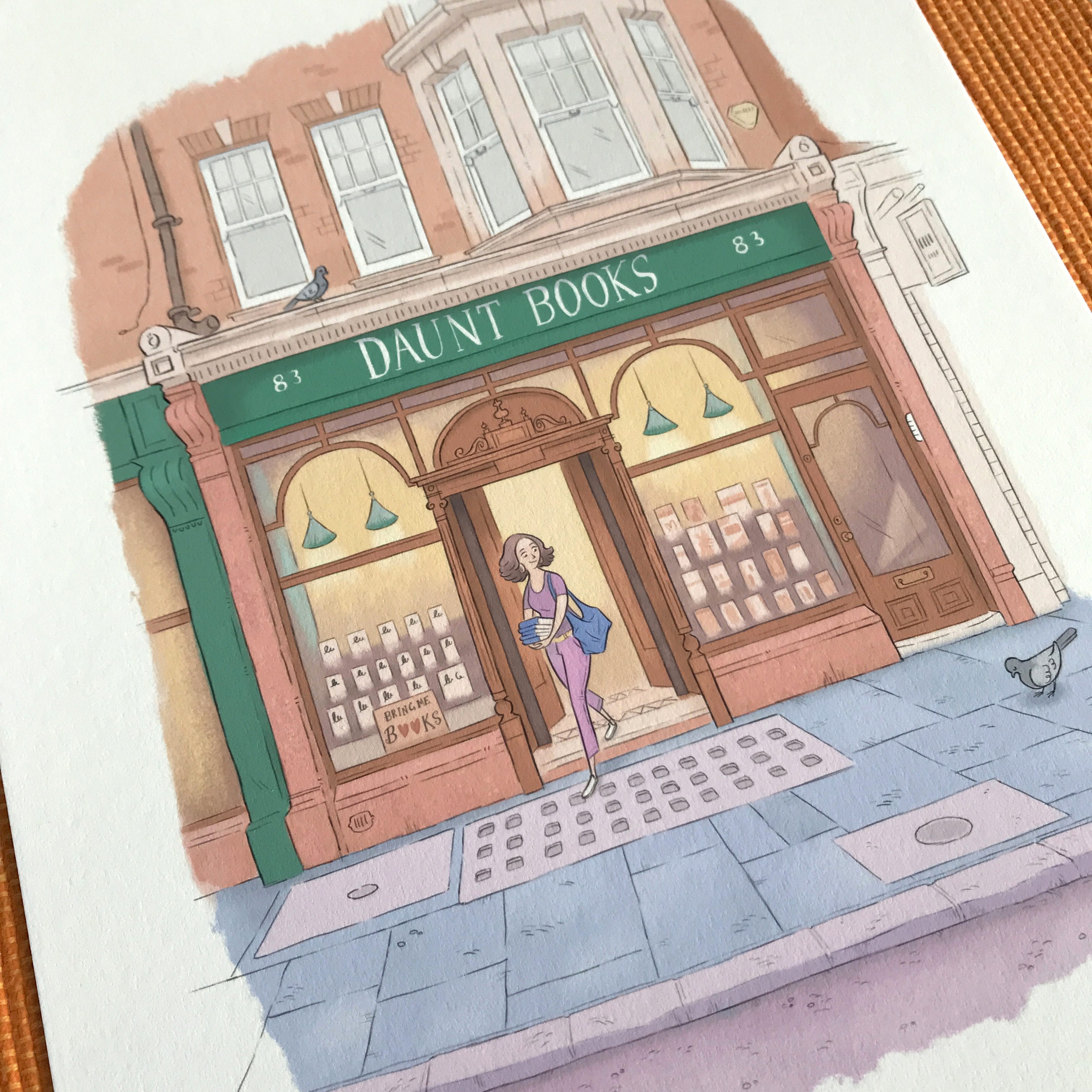 Daunt Books Marylebone, London Artwork
