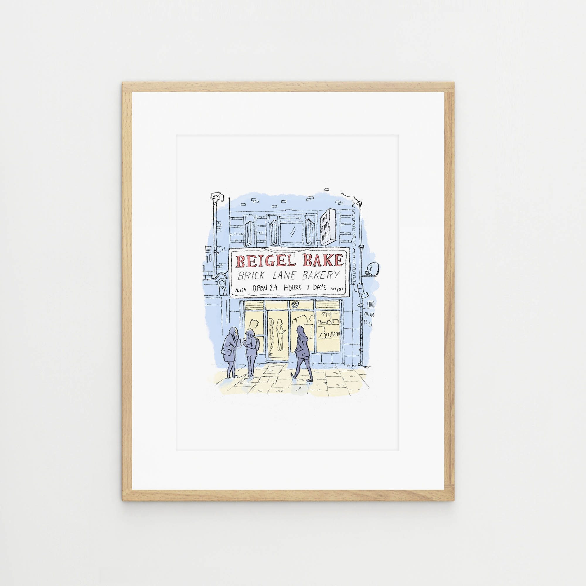Beigel Bake Brick Lane, East London, signed print