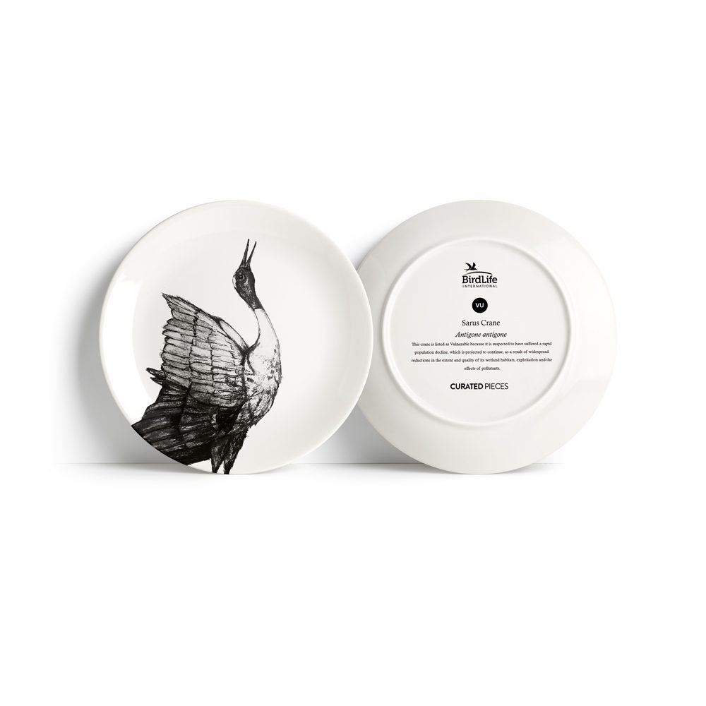 Sarus Crane Plate - The BirdLife Collection