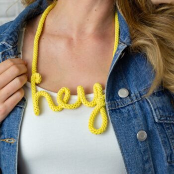 The Word Necklace - Statement Word cotton necklace