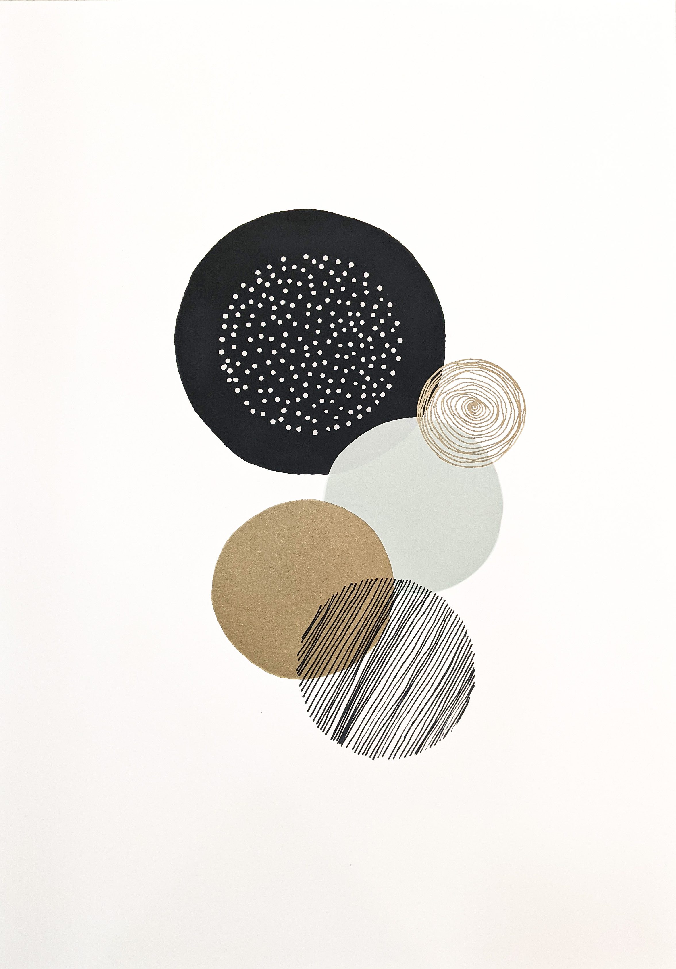 Abstract Circles II – Hand-Drawn Limited Edition Screen Print