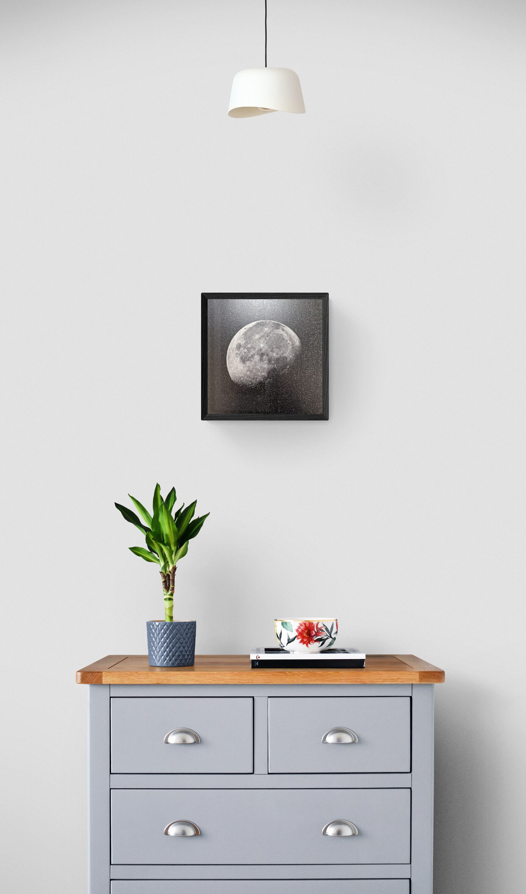 Moonshine (Black glitter paper) Screen print