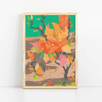Green Garden Art Print, Botanical Art Print