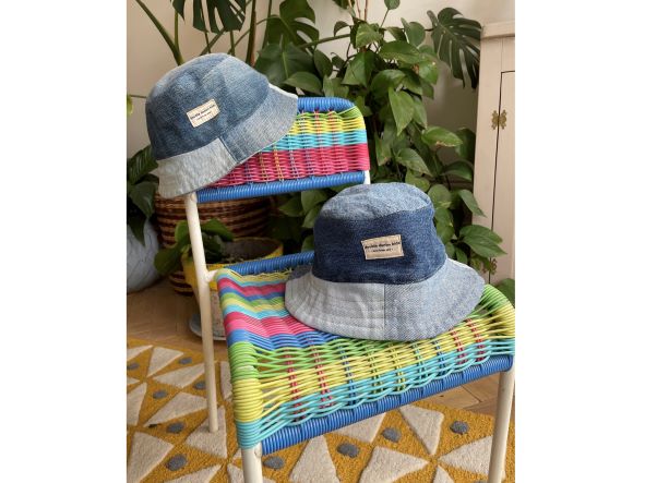 Kid's recycled denim bucket hat