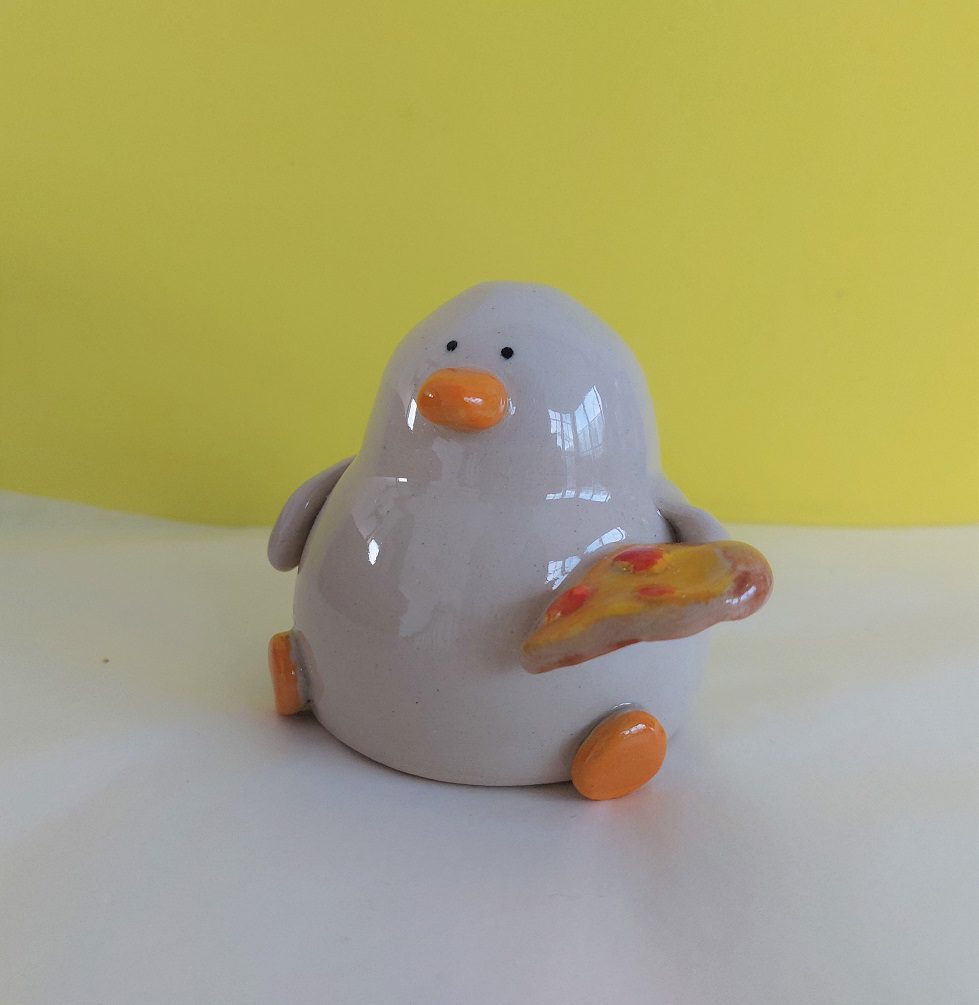 Naomi with the Pepperoni - Handmade Ceramic Duck