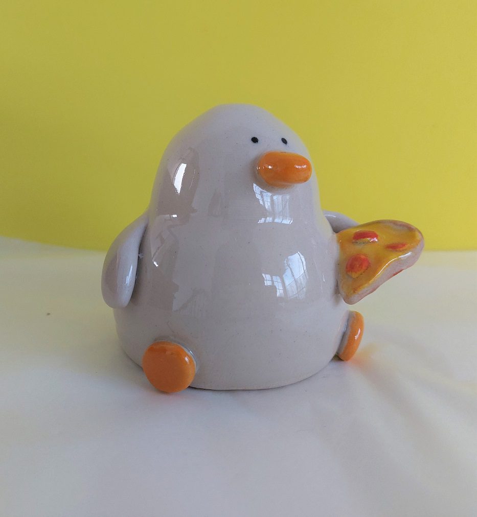 Naomi with the Pepperoni - Handmade Ceramic Duck