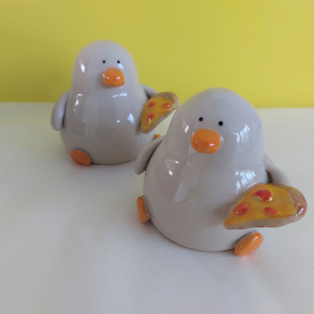 Naomi with the Pepperoni - Handmade Ceramic Duck