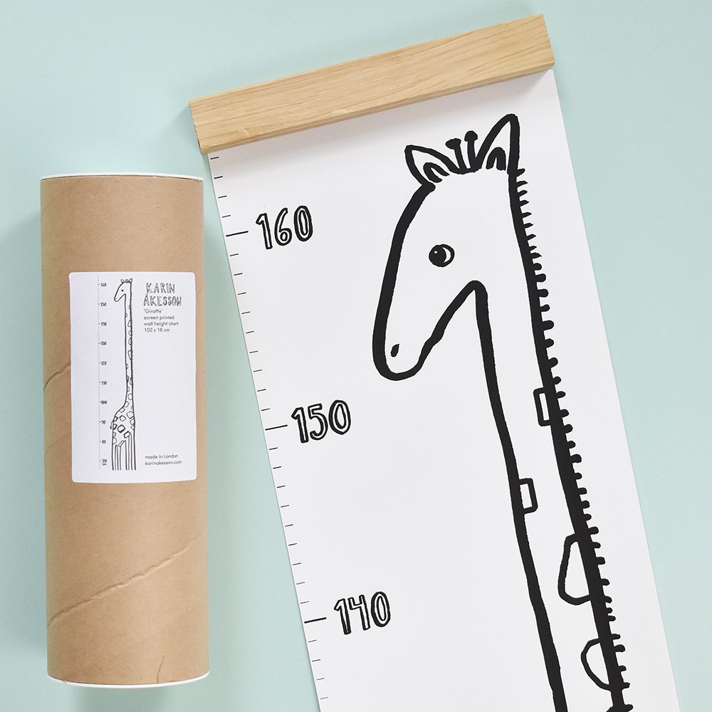 Giraffe wall height chart