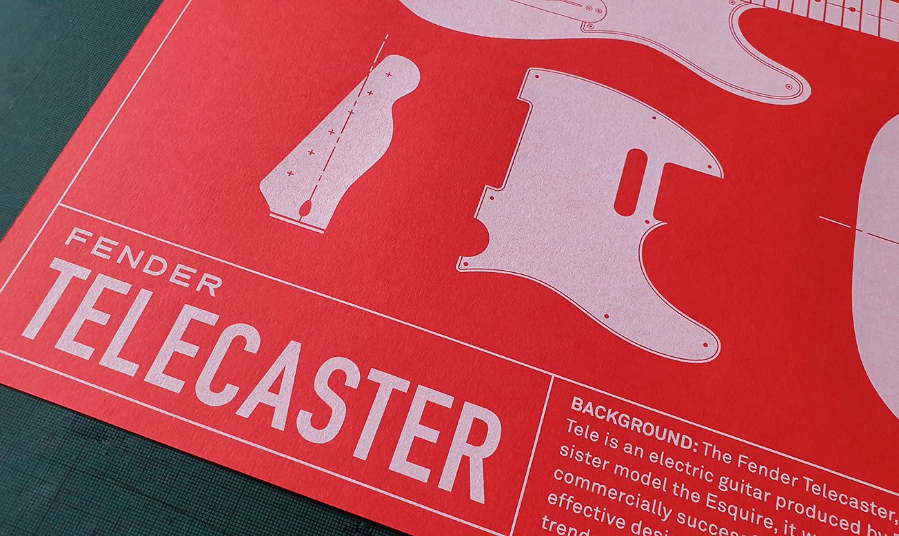 Fender Telecaster Guitar Screen Print