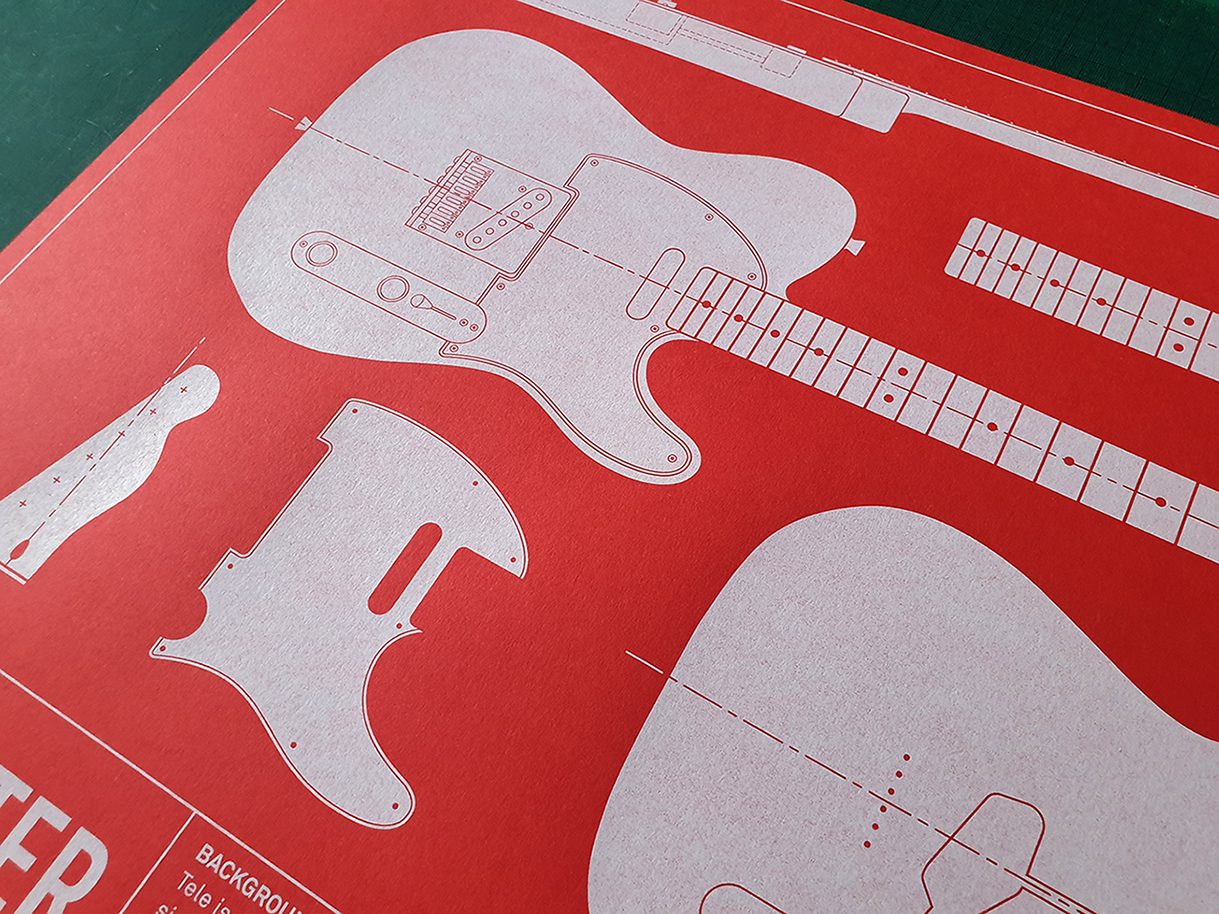 Fender Telecaster Guitar Screen Print