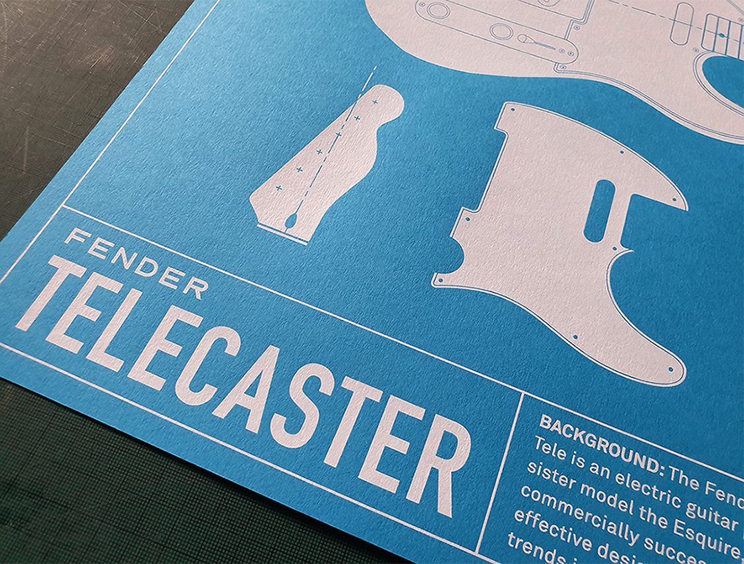 Fender Telecaster Guitar Screen Print