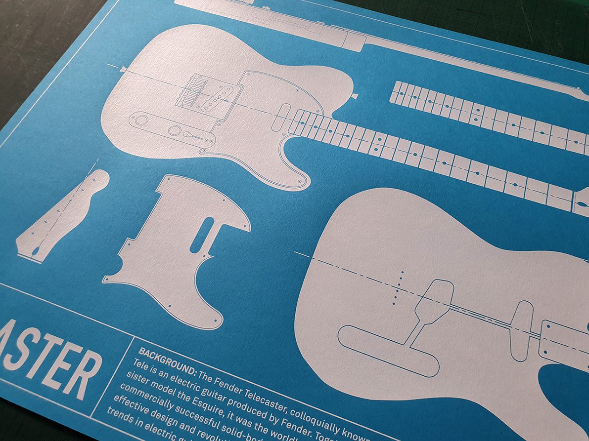 Fender Telecaster Guitar Screen Print
