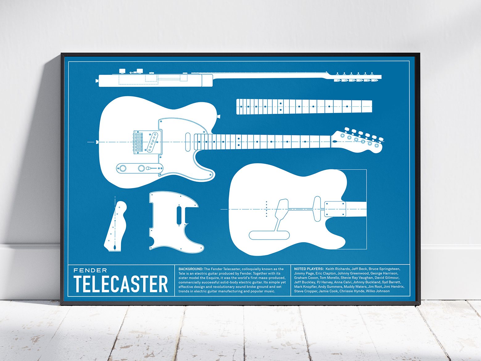 Fender Telecaster Guitar Screen Print