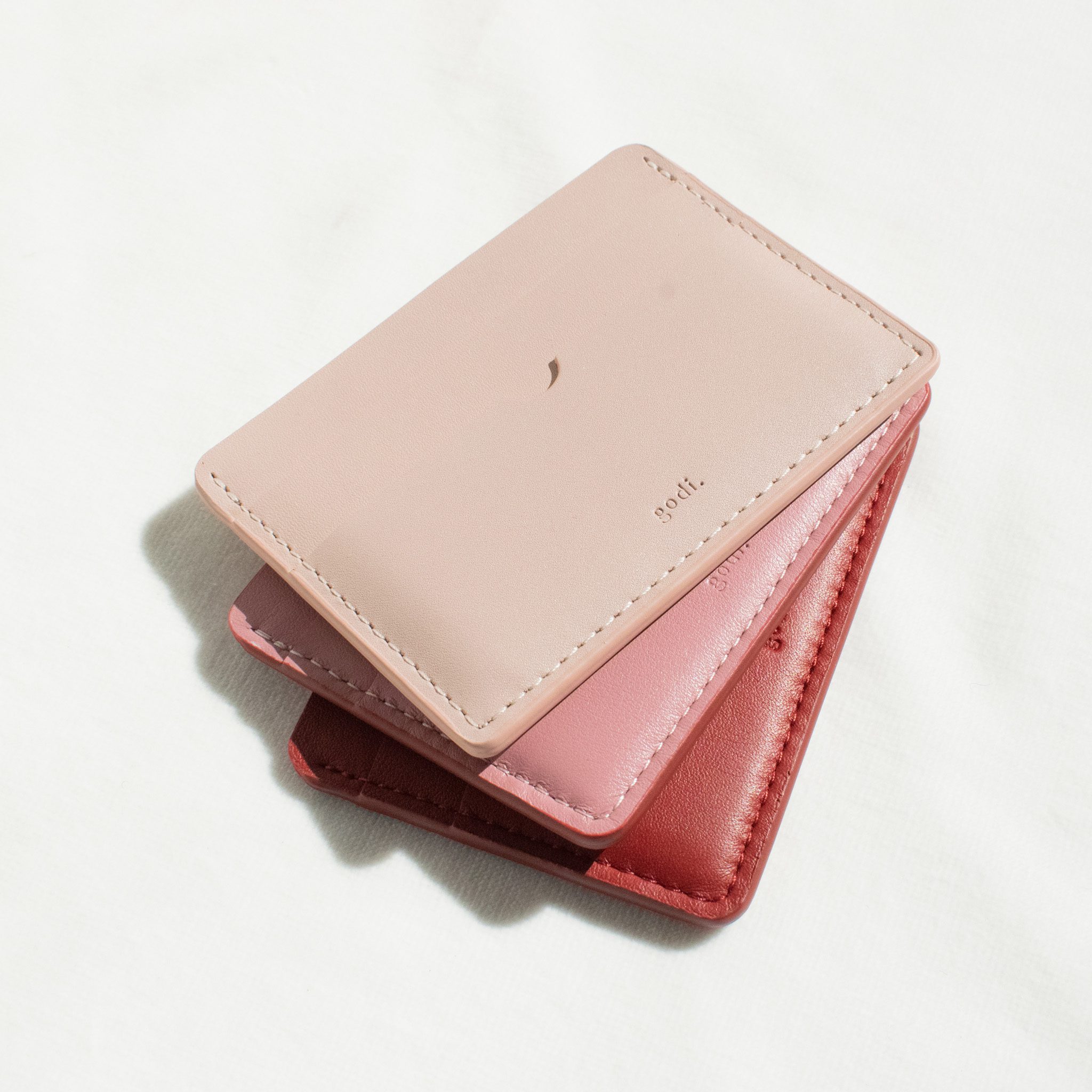 Handmade Leather Card Holder - Choice of Colours
