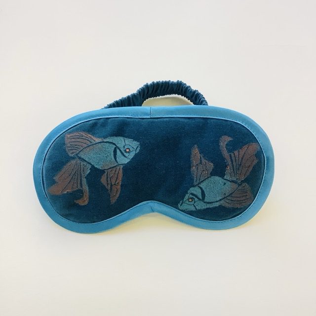 Teal Velvet Koi Fish lavender infused eye mask