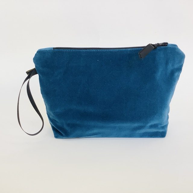 Teal Velvet Koi Fish Makeup Bag