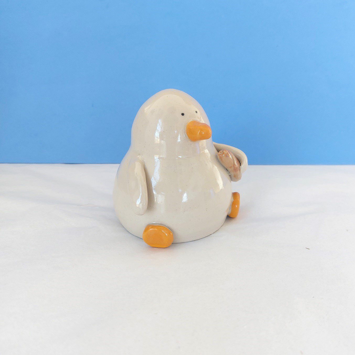 Ed with the Bread - Handmade Ceramic Duck