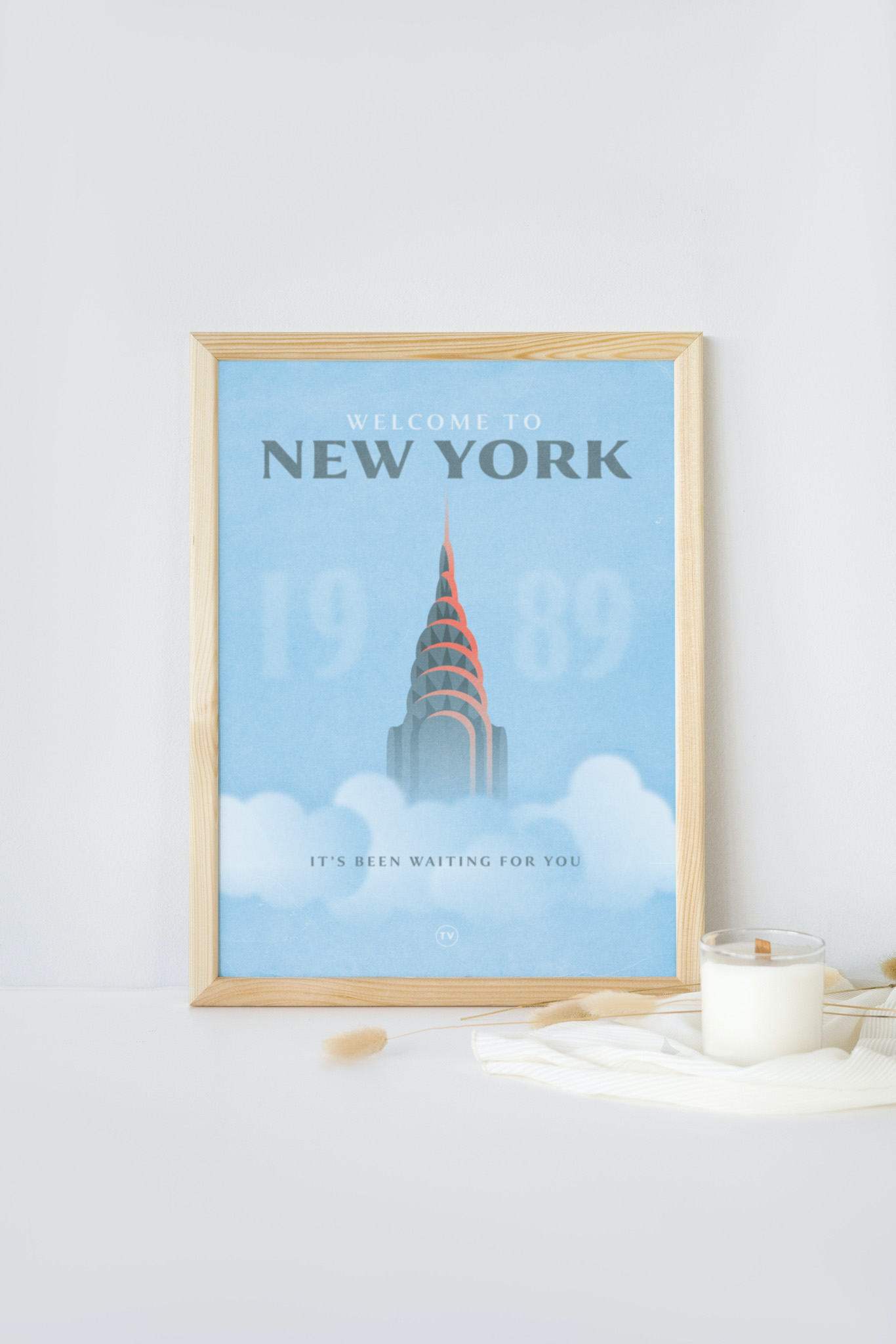 Welcome to New York Retro Travel Poster