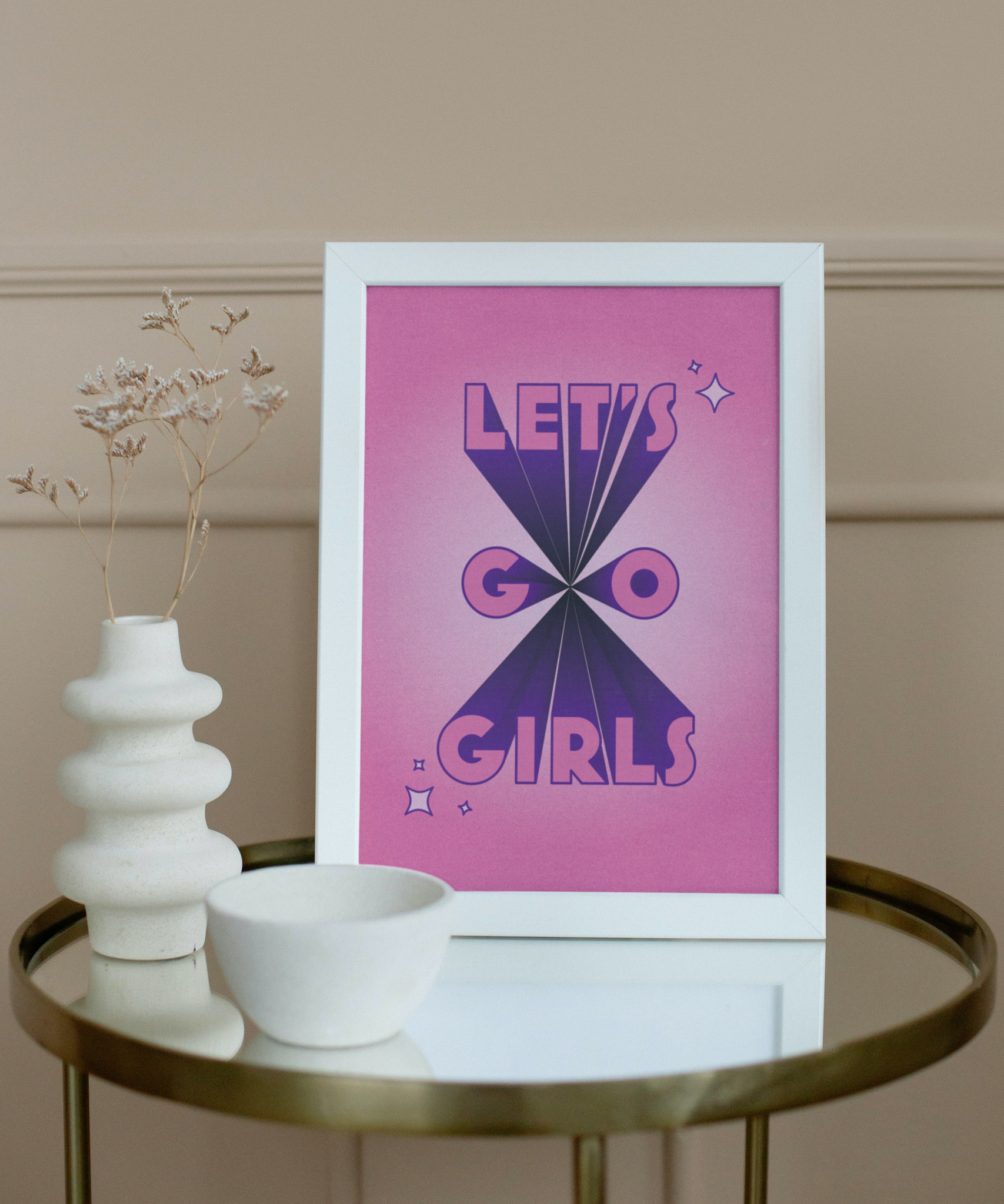 Let's Go Girls Retro Print