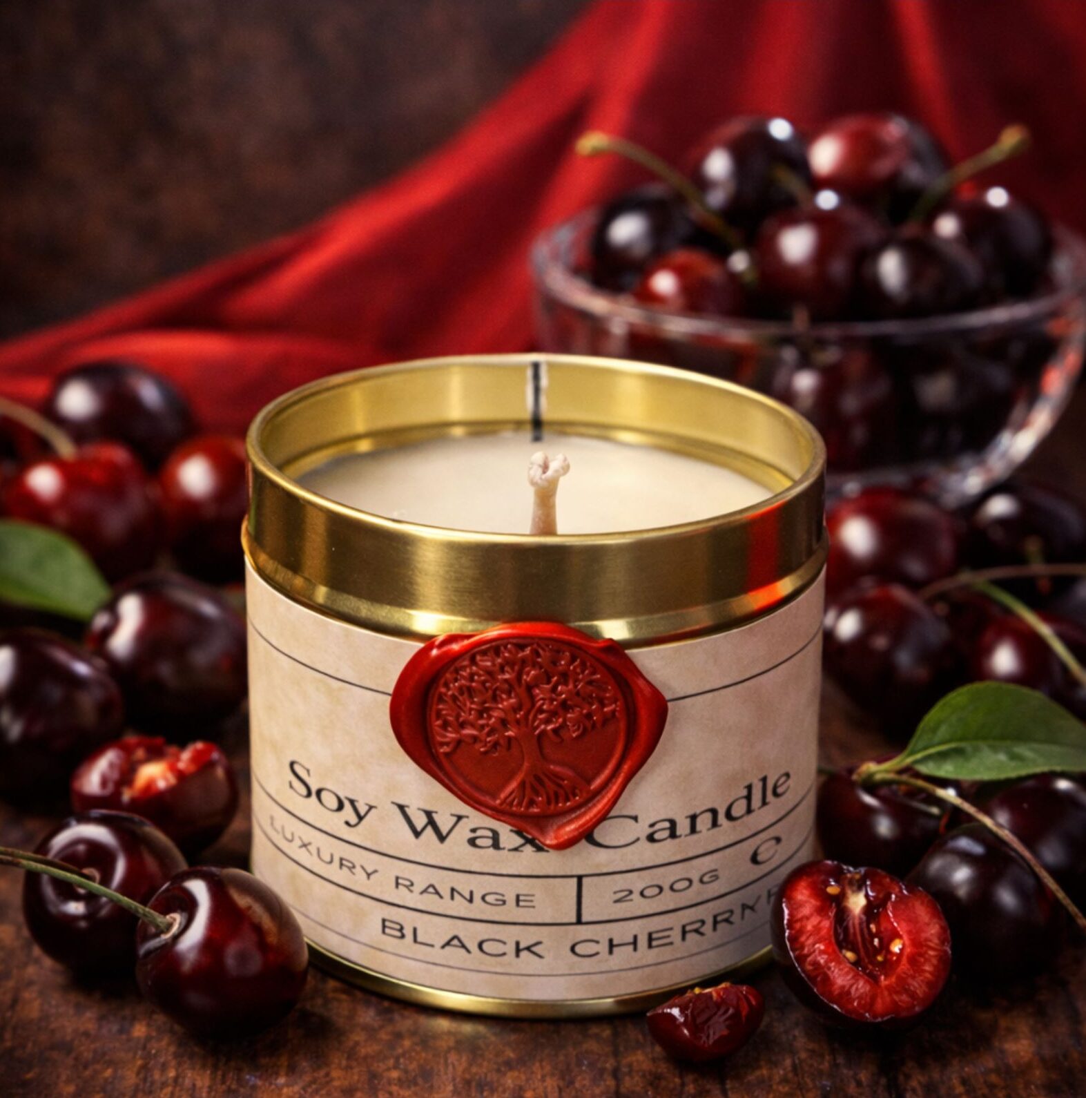 Black Cherry Luxury Soy Wax Candle