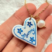 Untitled design - 2 Personalised Mummy Heart Name Necklace