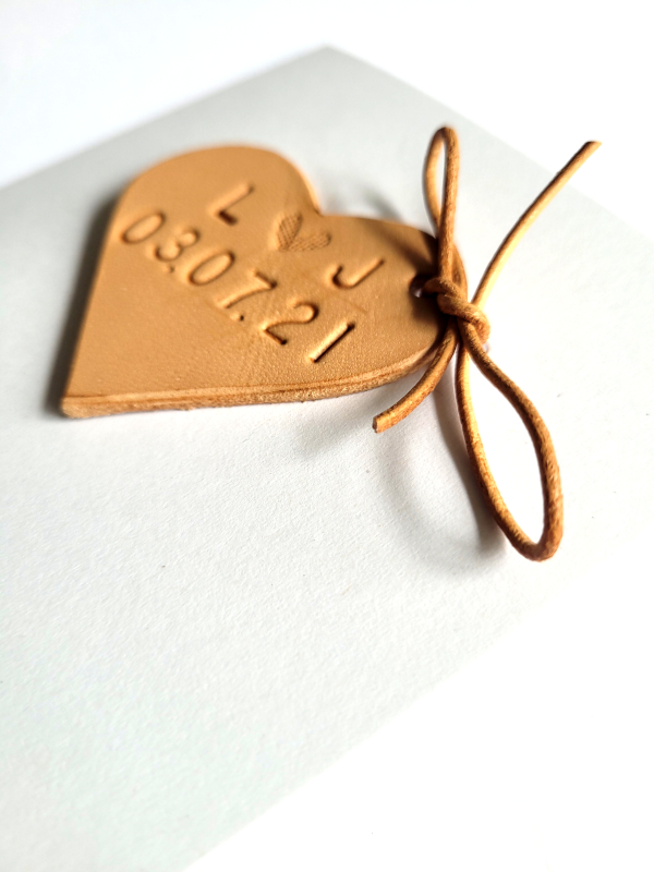 Personalised handmade Leather Anniversary Card, 3rd Anniversary gift