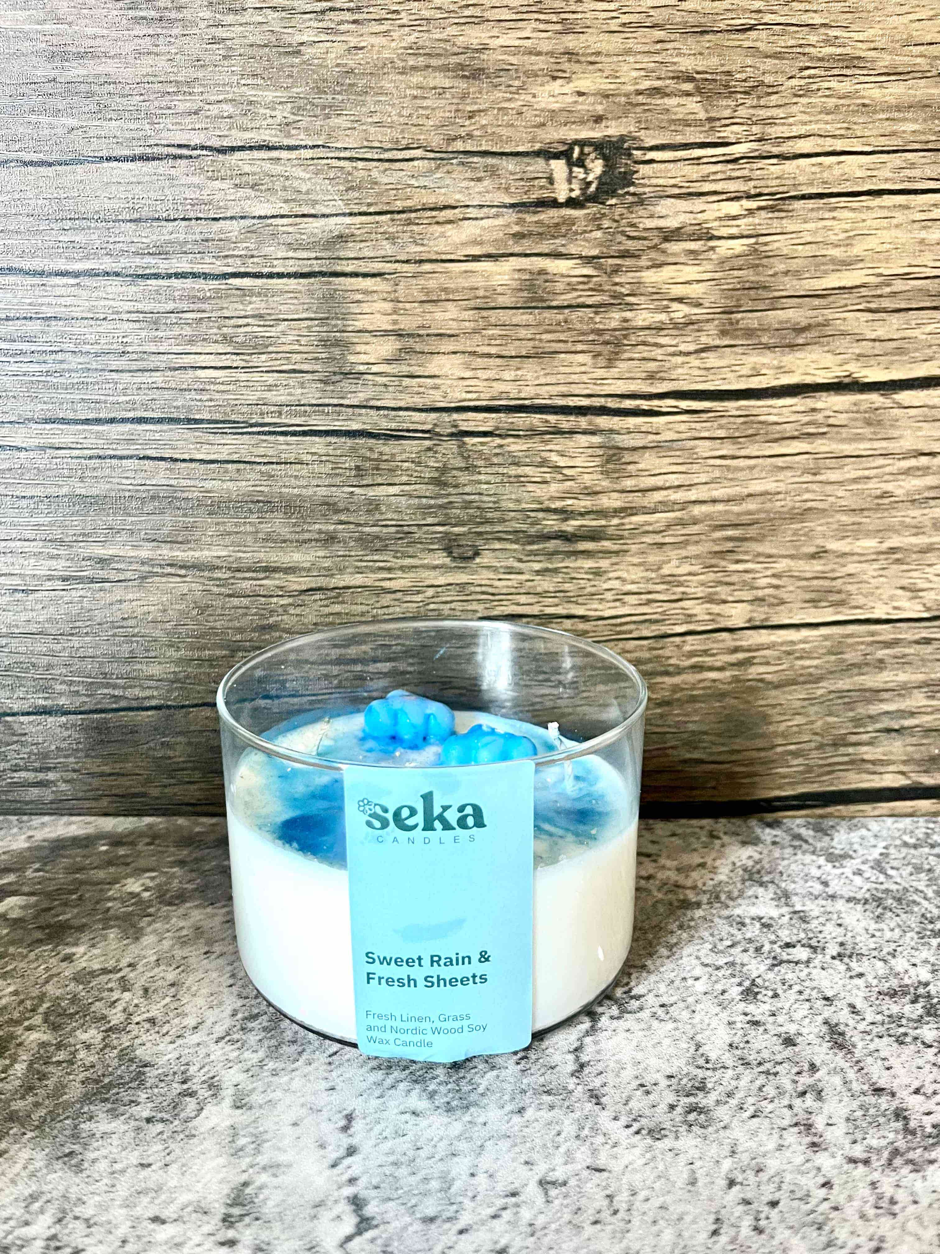 Sweet Rain and Fresh Sheets- Soy Wax Candle