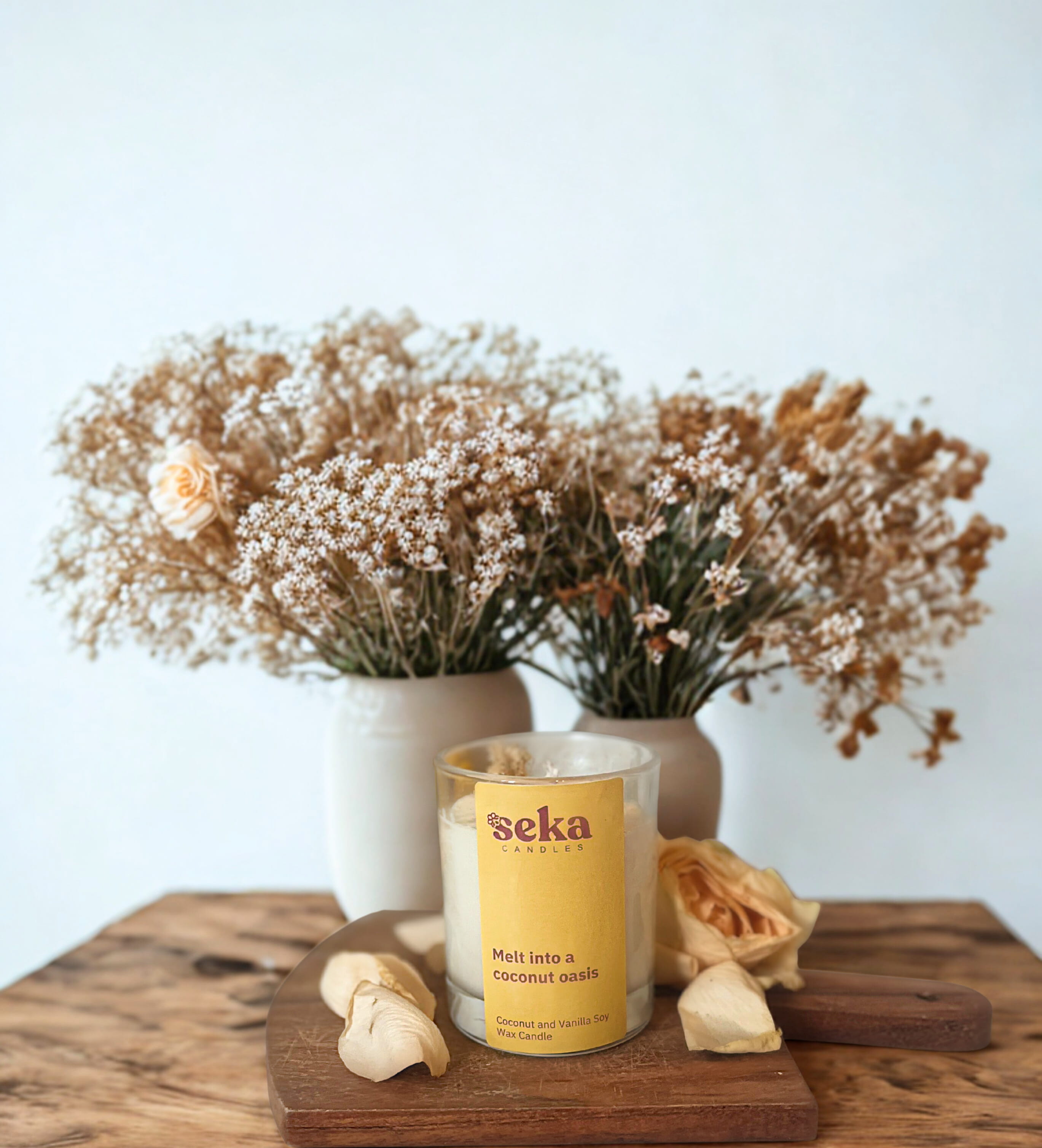 Coconut and Vanilla Soy Wax Candle