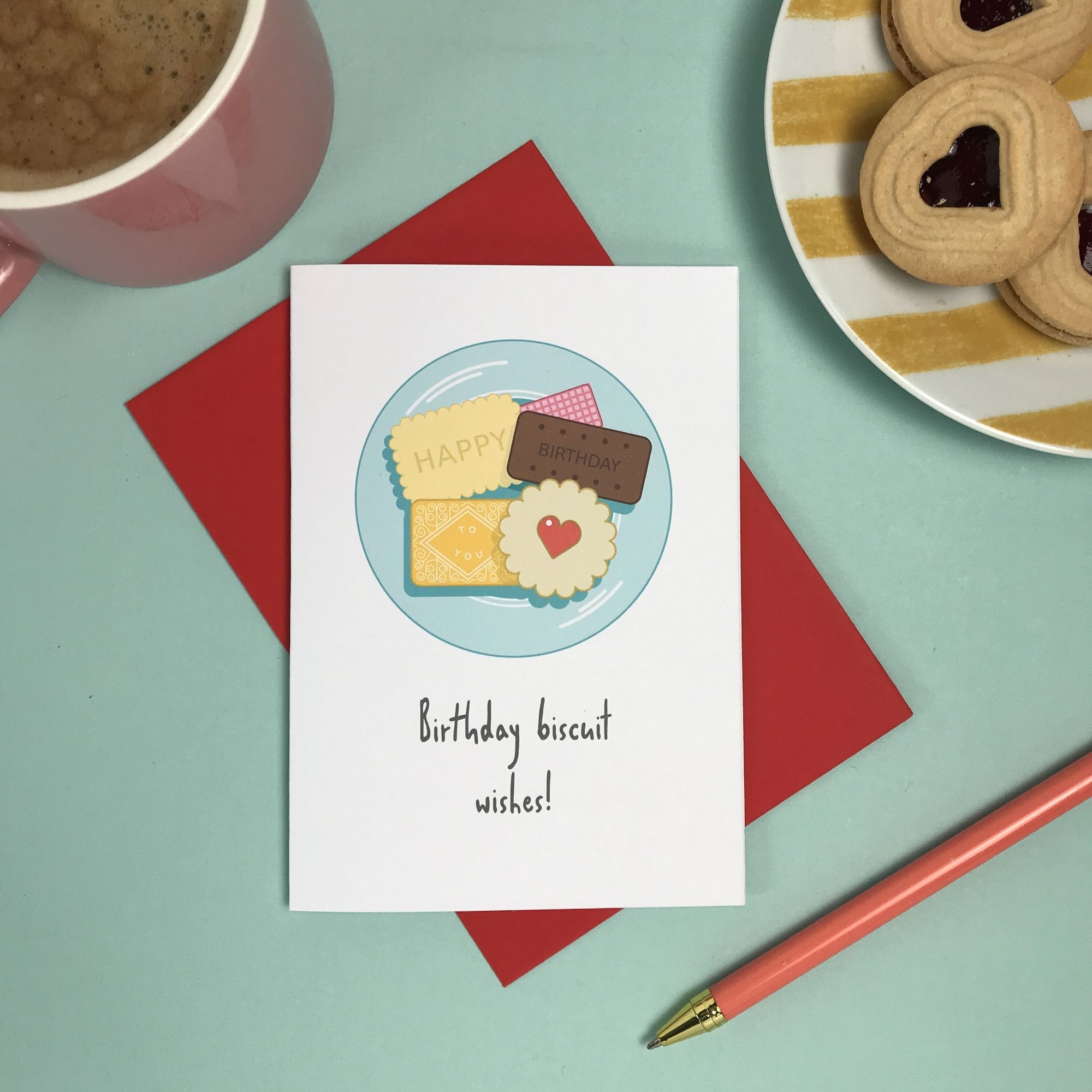 Birthday Biscuit Wishes Card