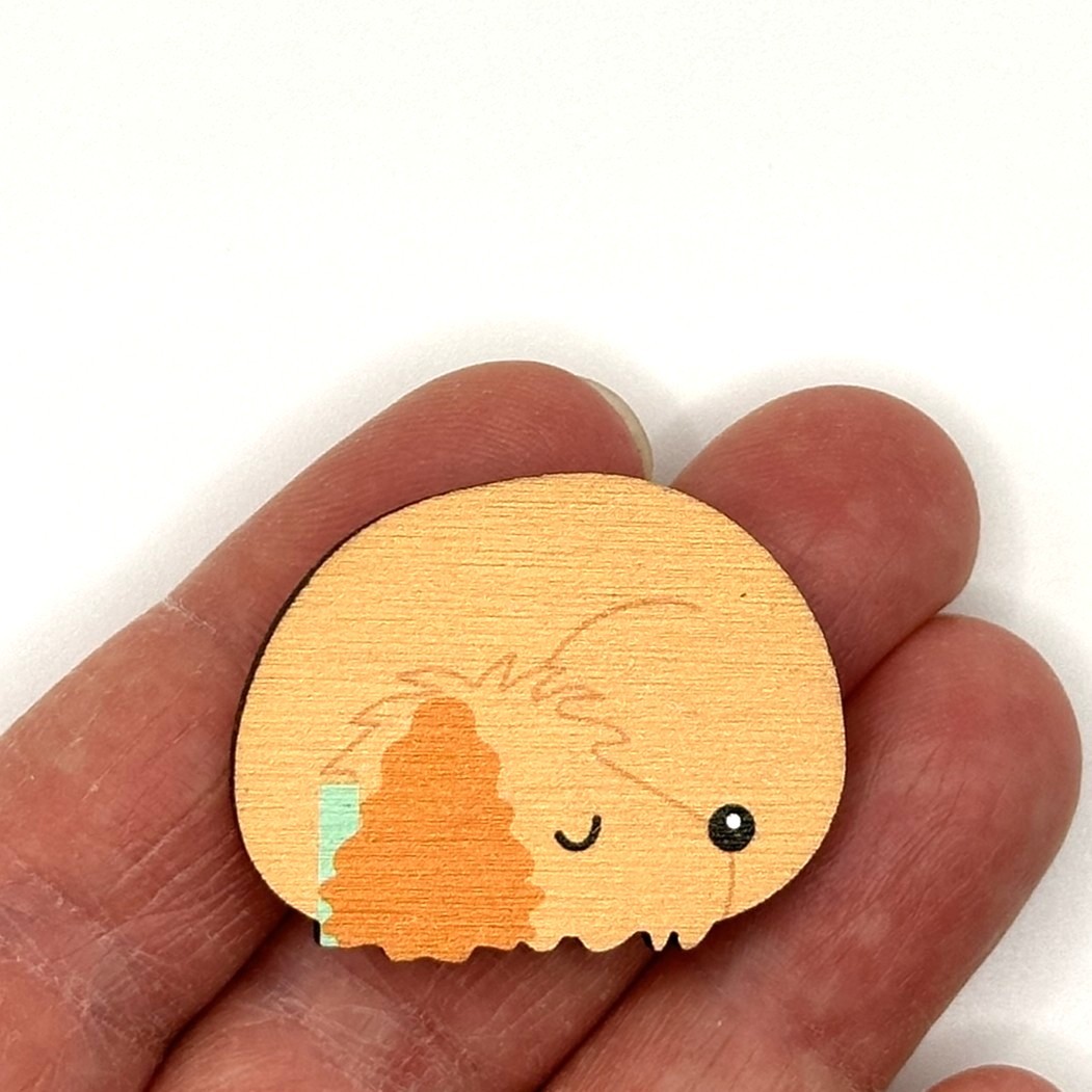 Cockerpoo Sleeping Wooden Pin Badge