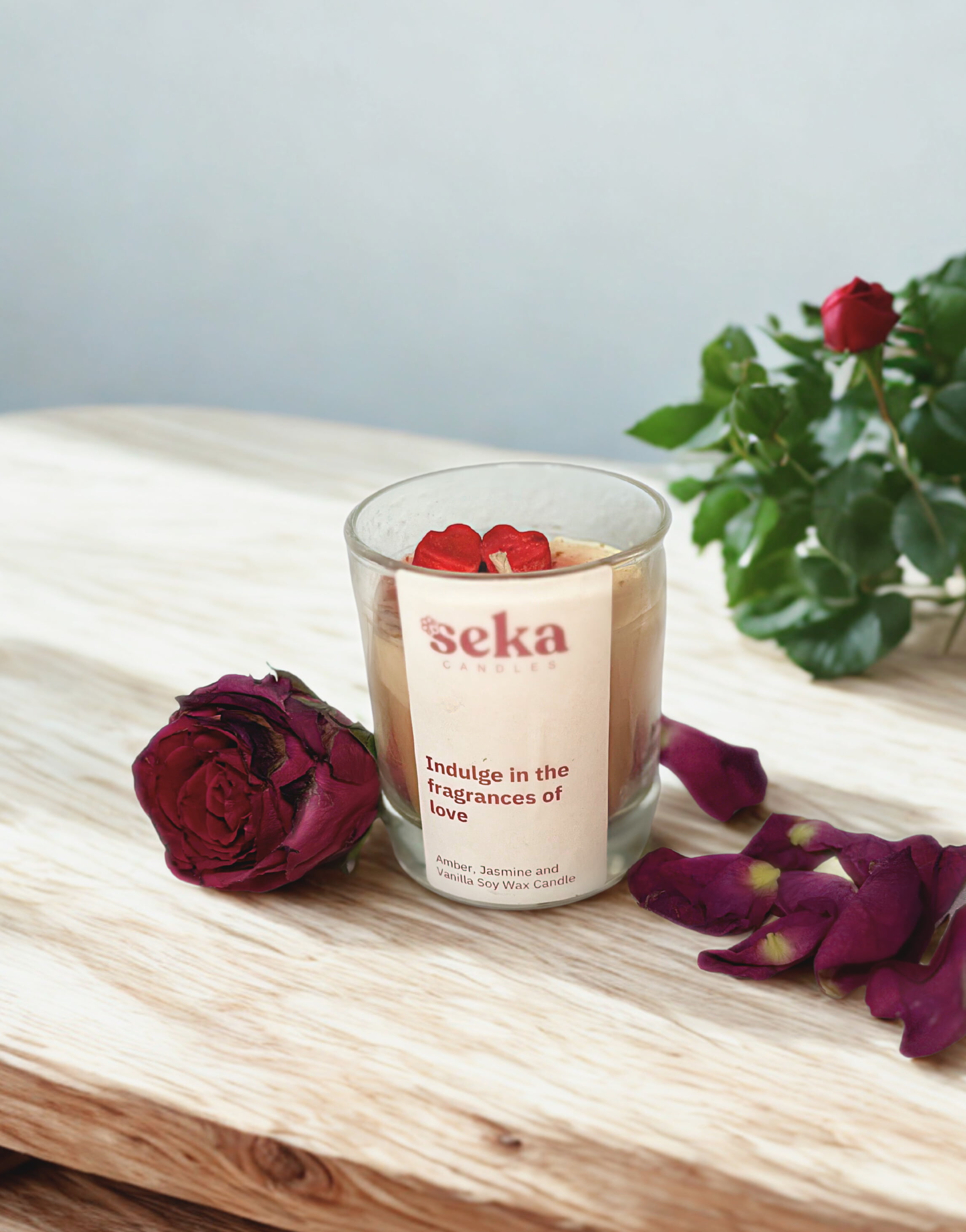 Amber, Jasmine and Vanilla - Soy Wax Candle