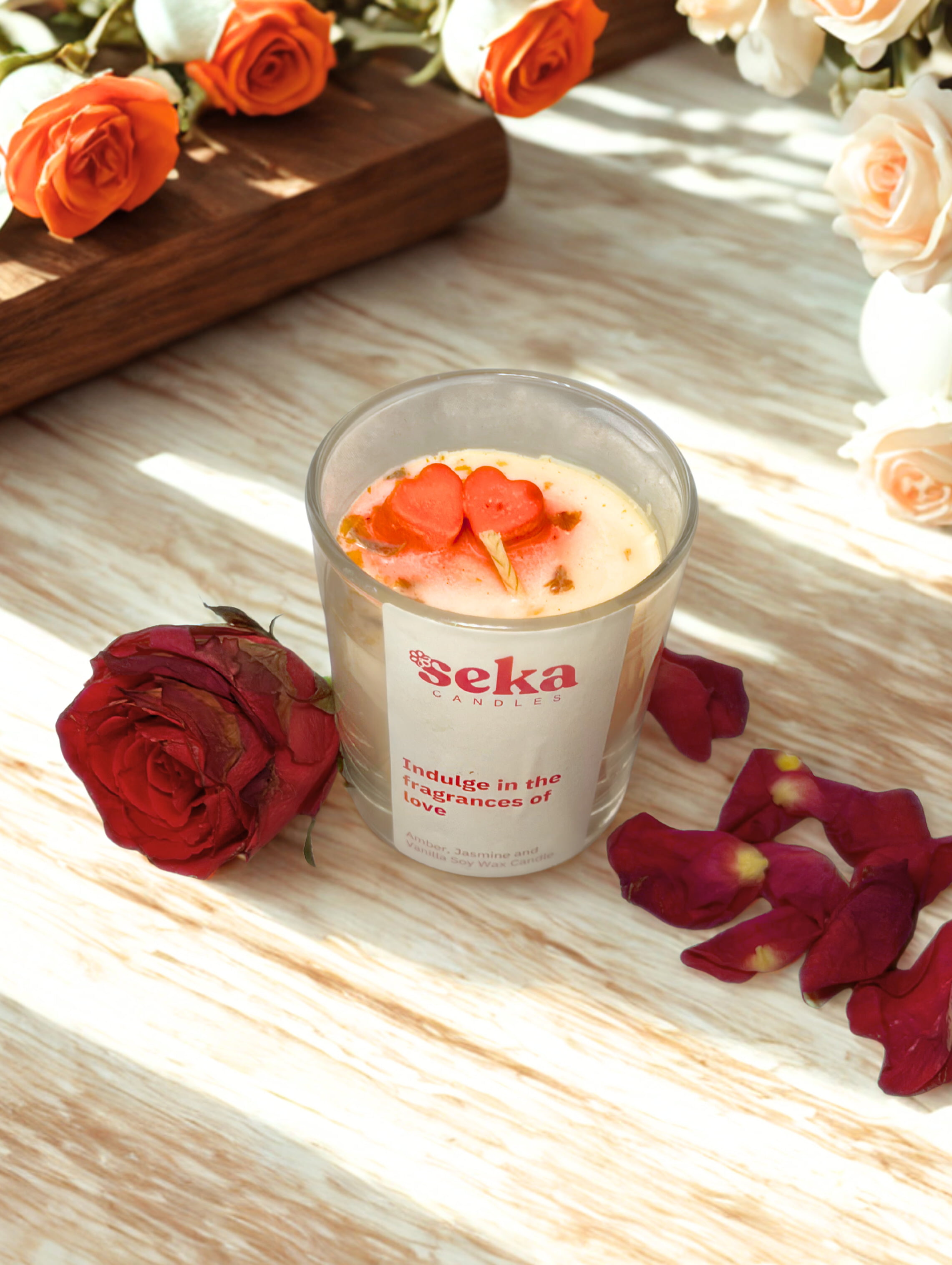 Amber, Jasmine and Vanilla - Soy Wax Candle