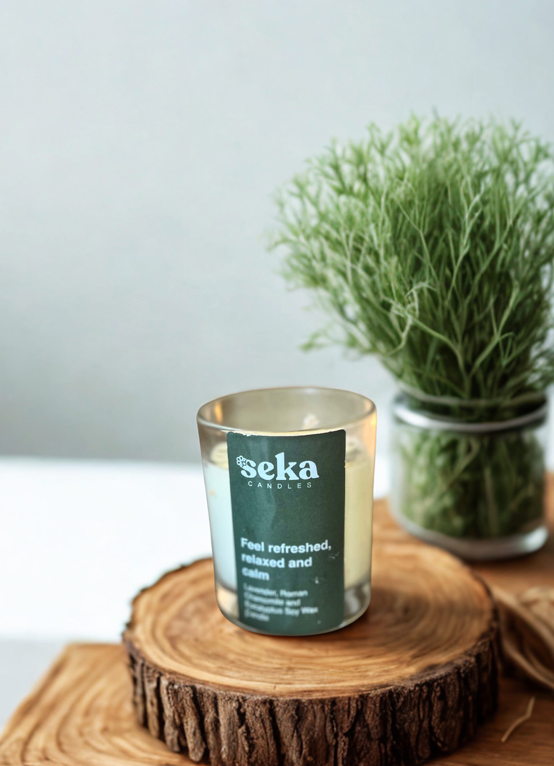 Lavender, Roman Chamomile and Eucalyptus Scented Candle