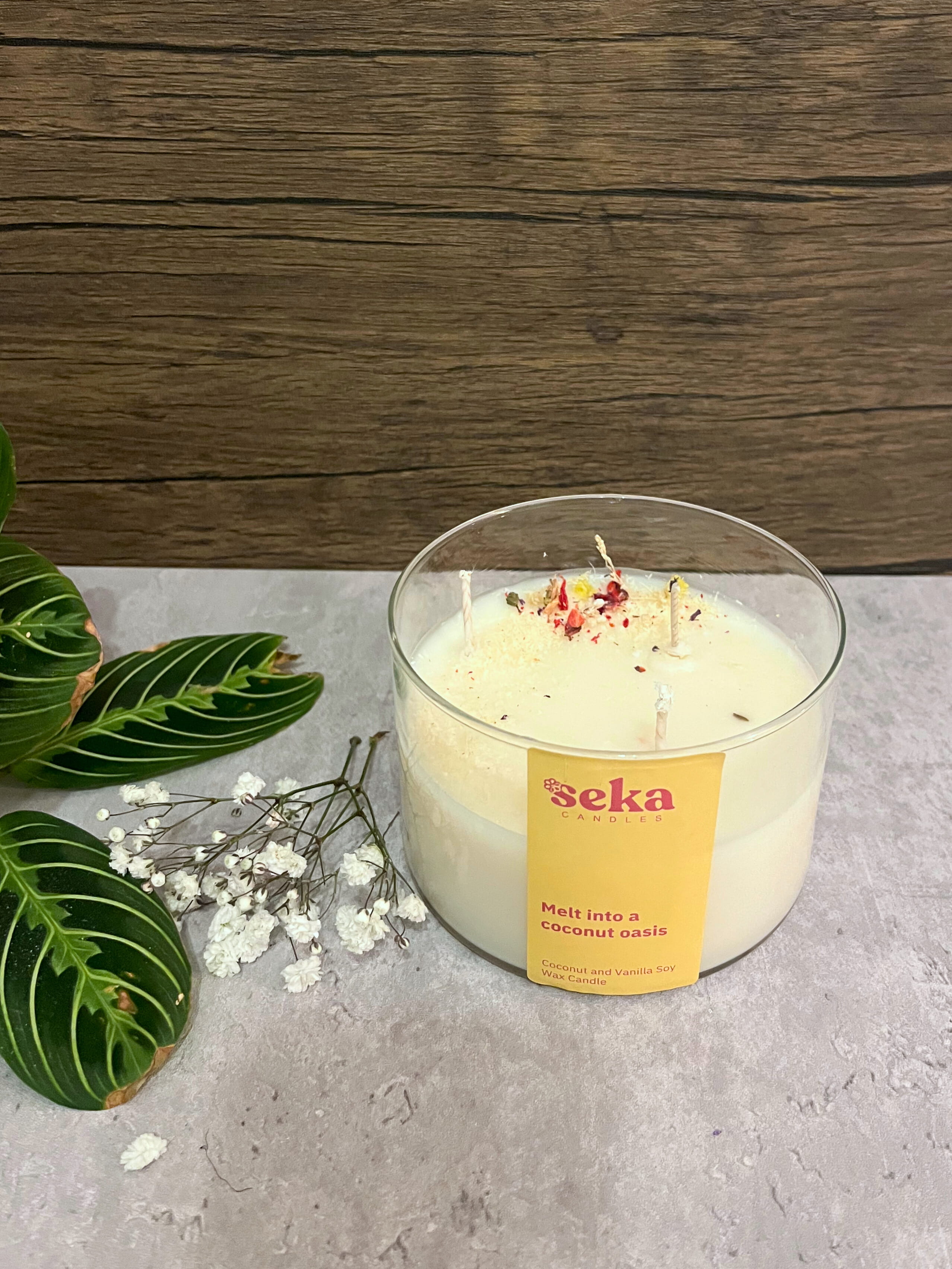 Coconut and Vanilla Soy Wax Candle