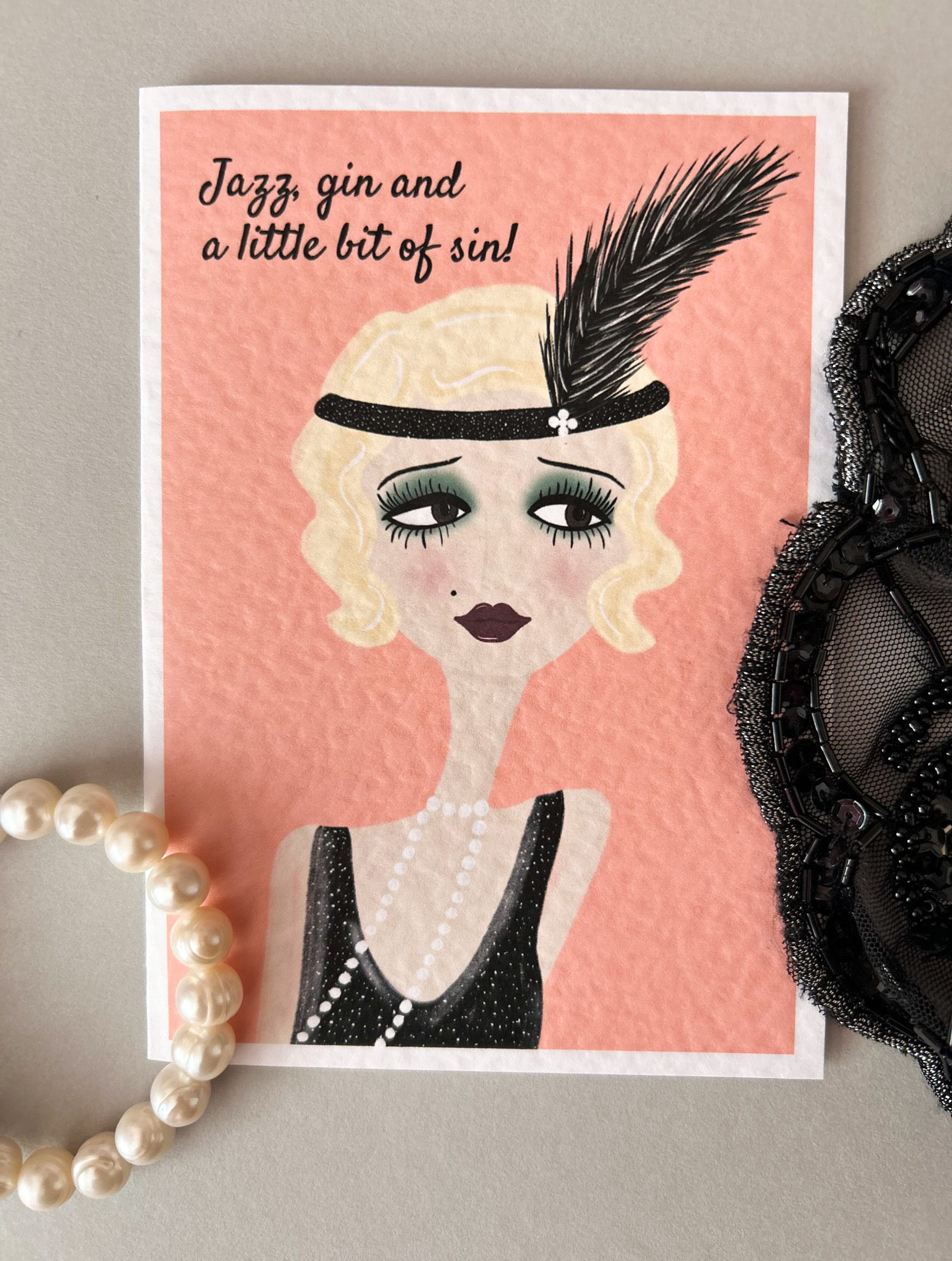 1920s Flapper Greeting Card