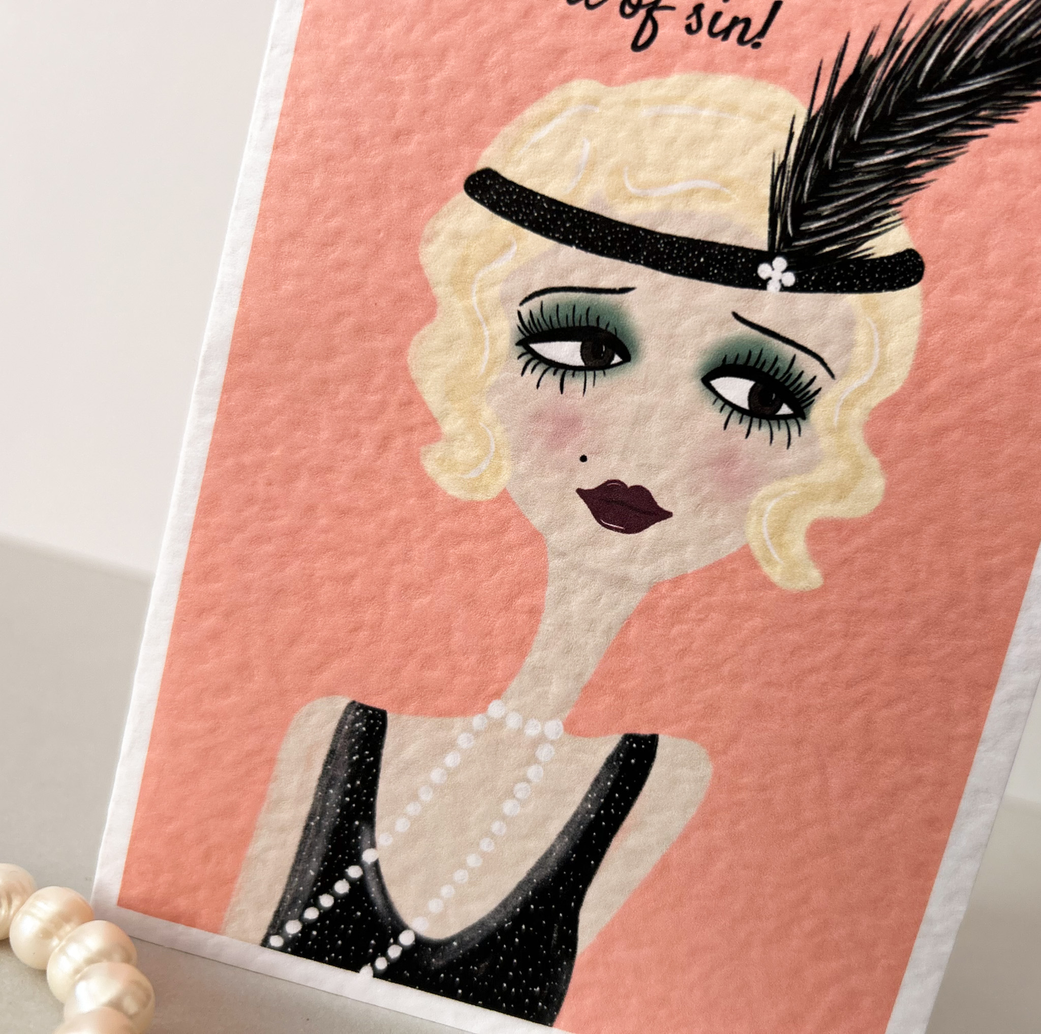 1920s Flapper Greeting Card