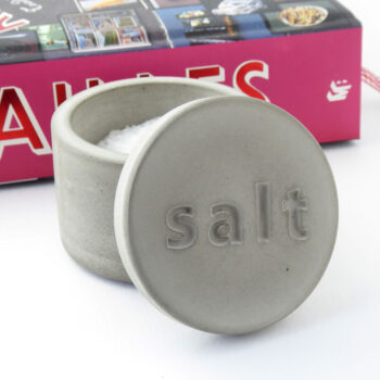 Handmade concrete salt pot