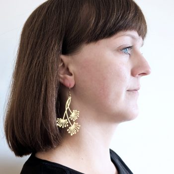 Dandelion Statement Dangle Flower Earrings
