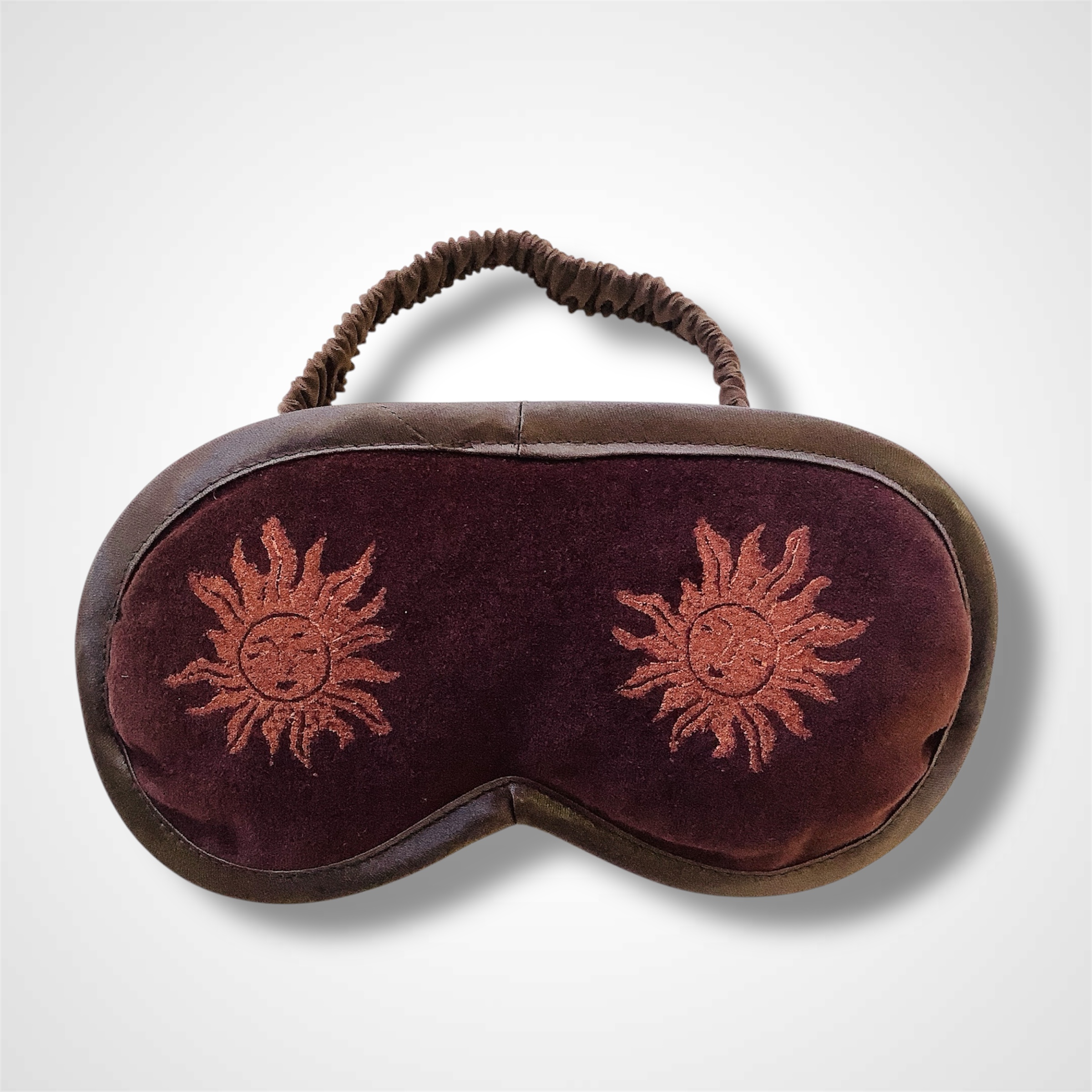 Brown Velvet Sun Eye Mask