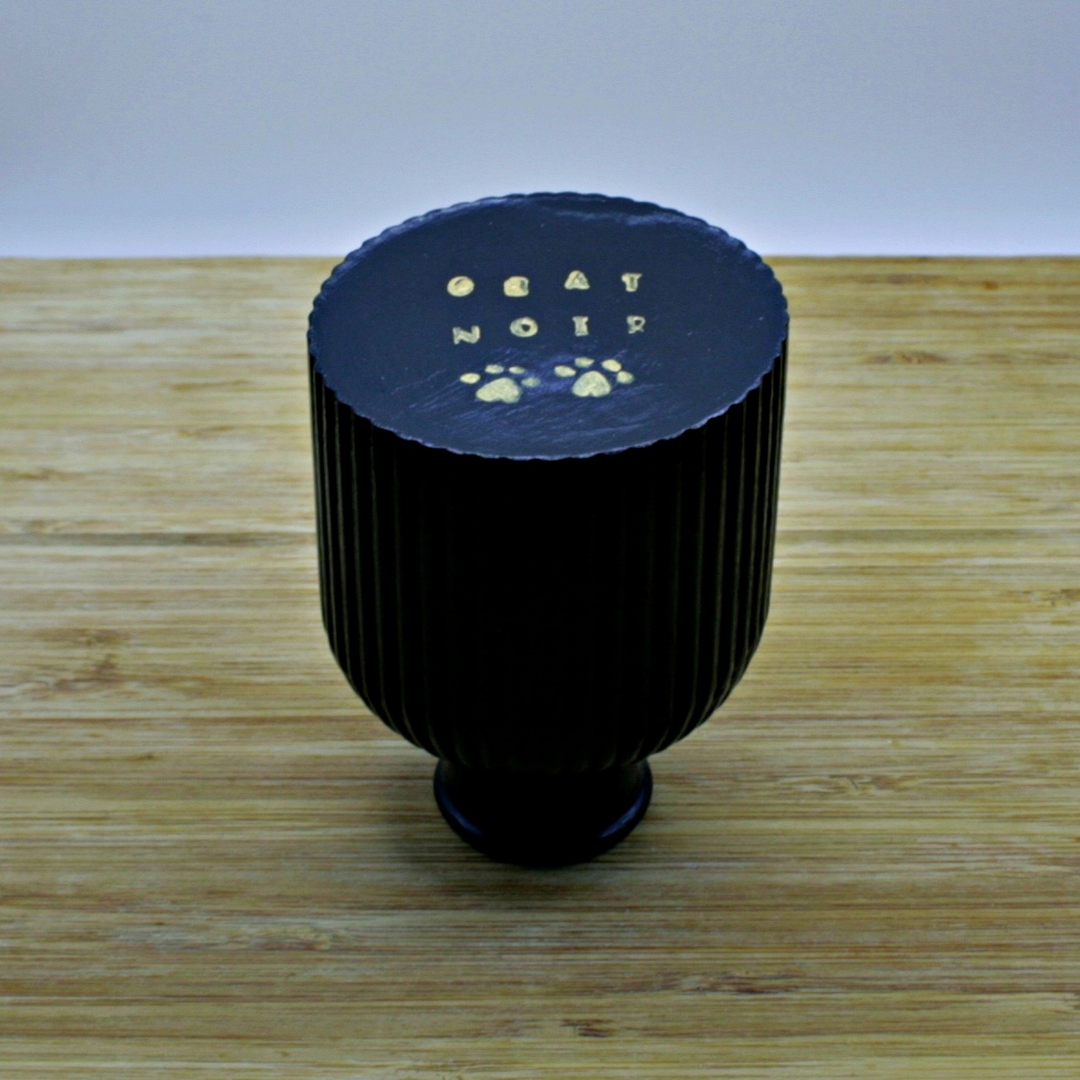 Black handmade organic resincrete vase