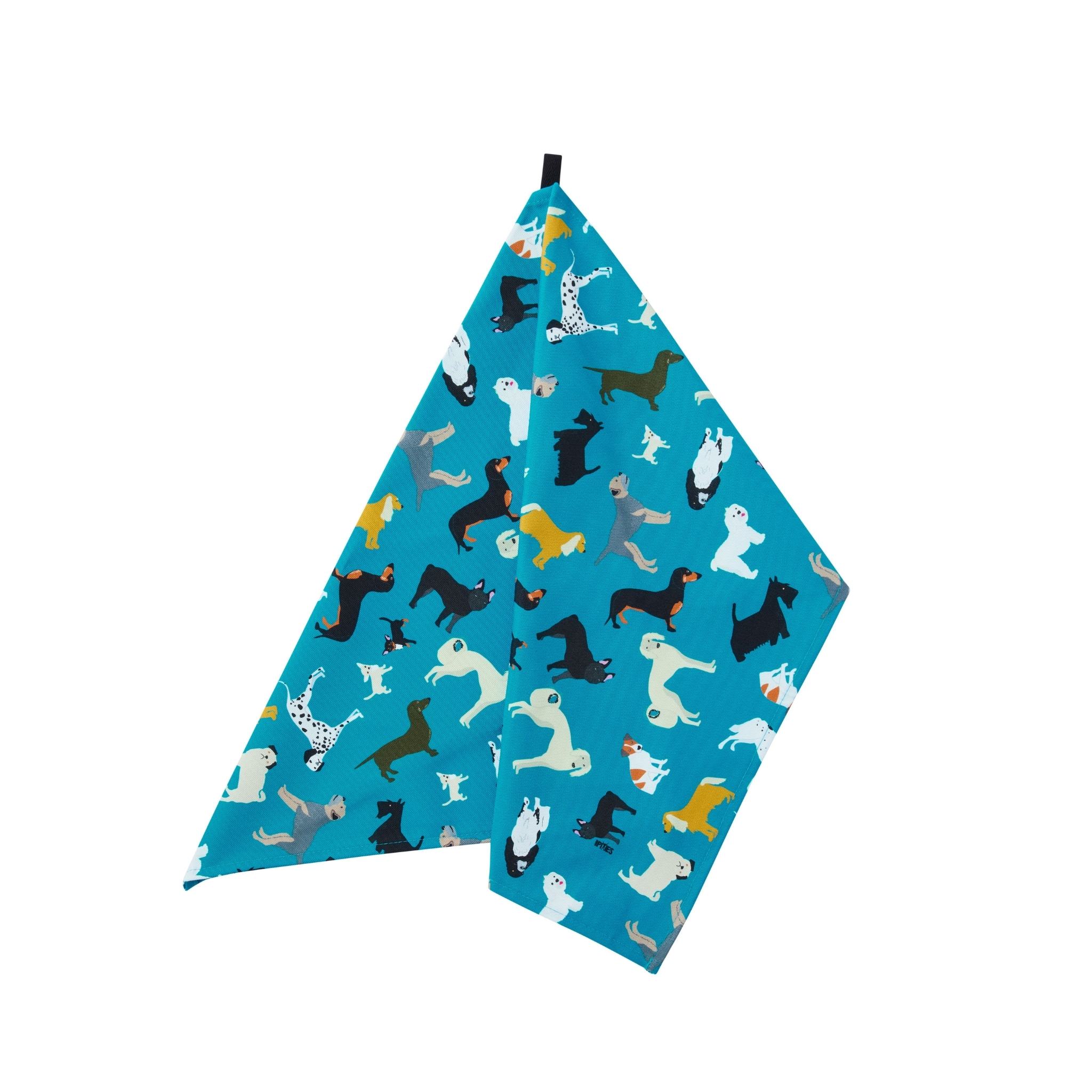 Dogs: New Tricks organic cotton tea towel