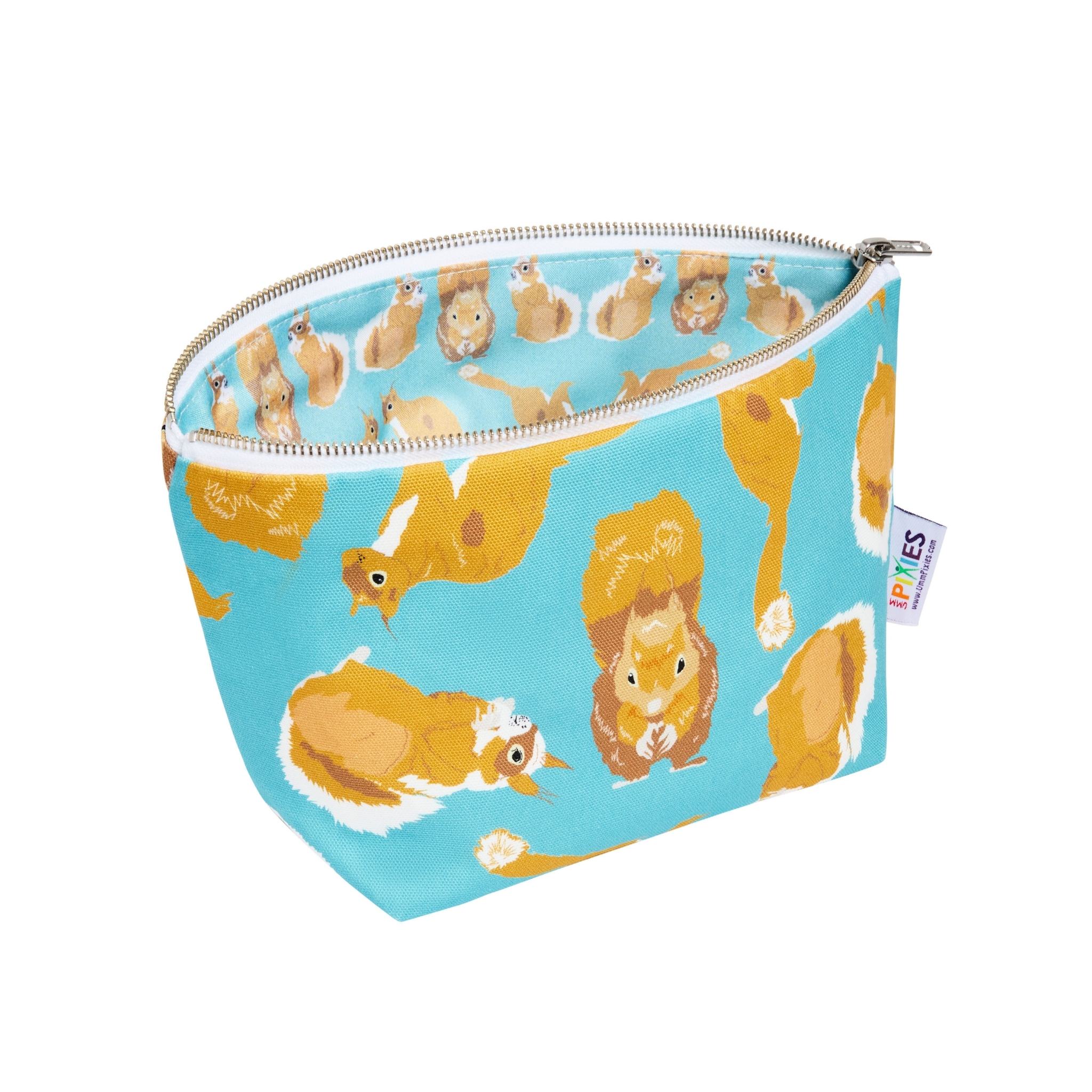 Red Squirrel Bag waterproof lined zipped pouch