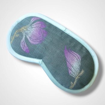 Sage Green Magnolias Linen Lavender Eye Mask